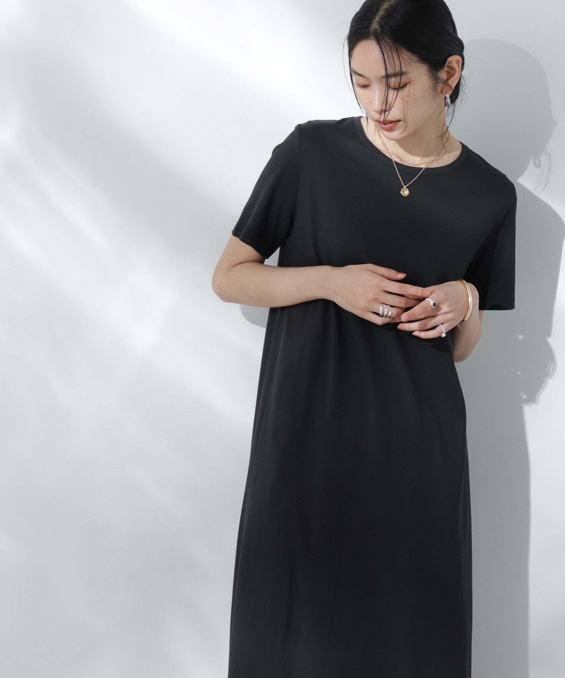 nano･universe「Anti Soaked(R) 汗染み防止フレアワンピース」|ワンピース|