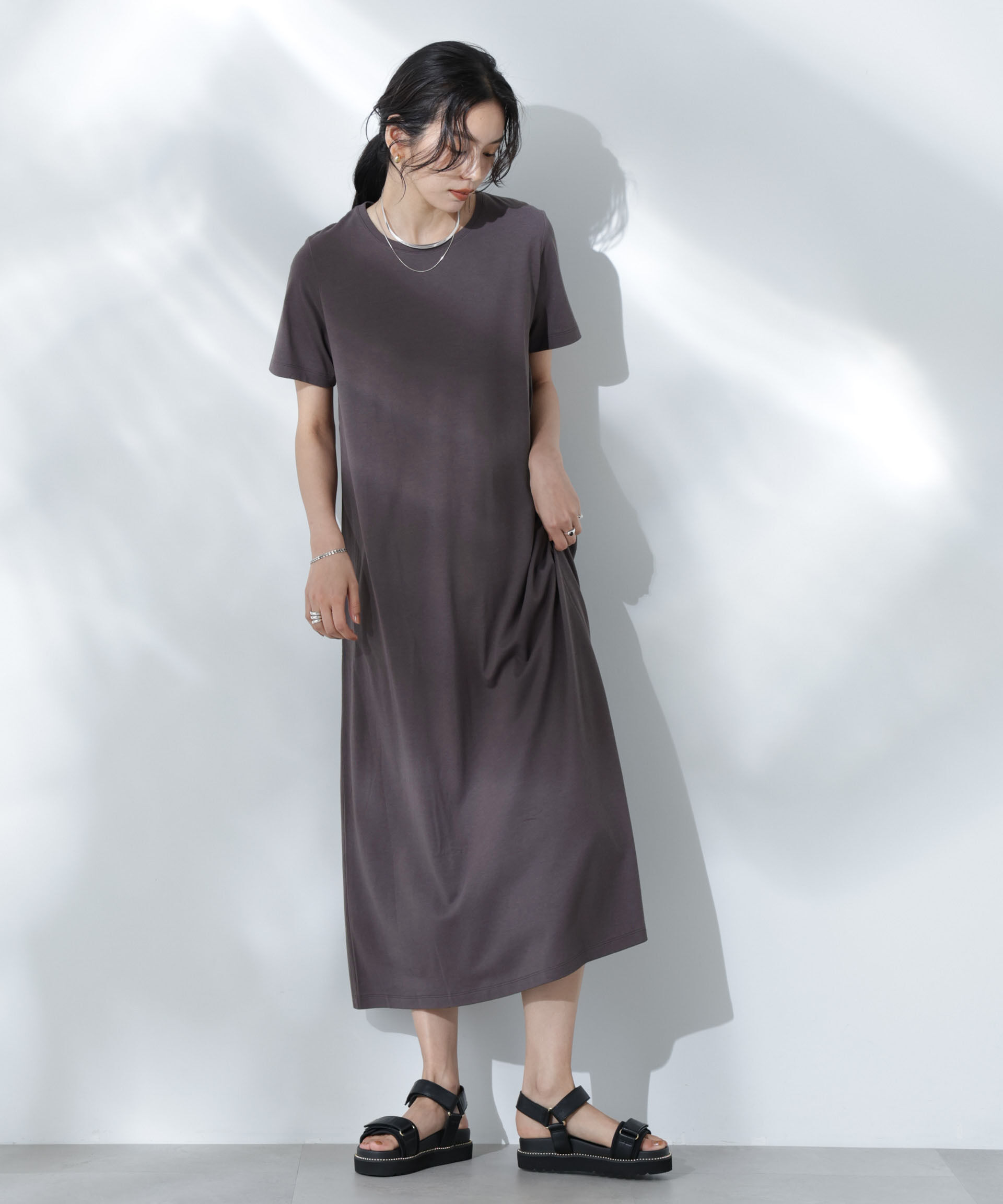 nano･universe「Anti Soaked(R) 汗染み防止フレアワンピース」|ワンピース|