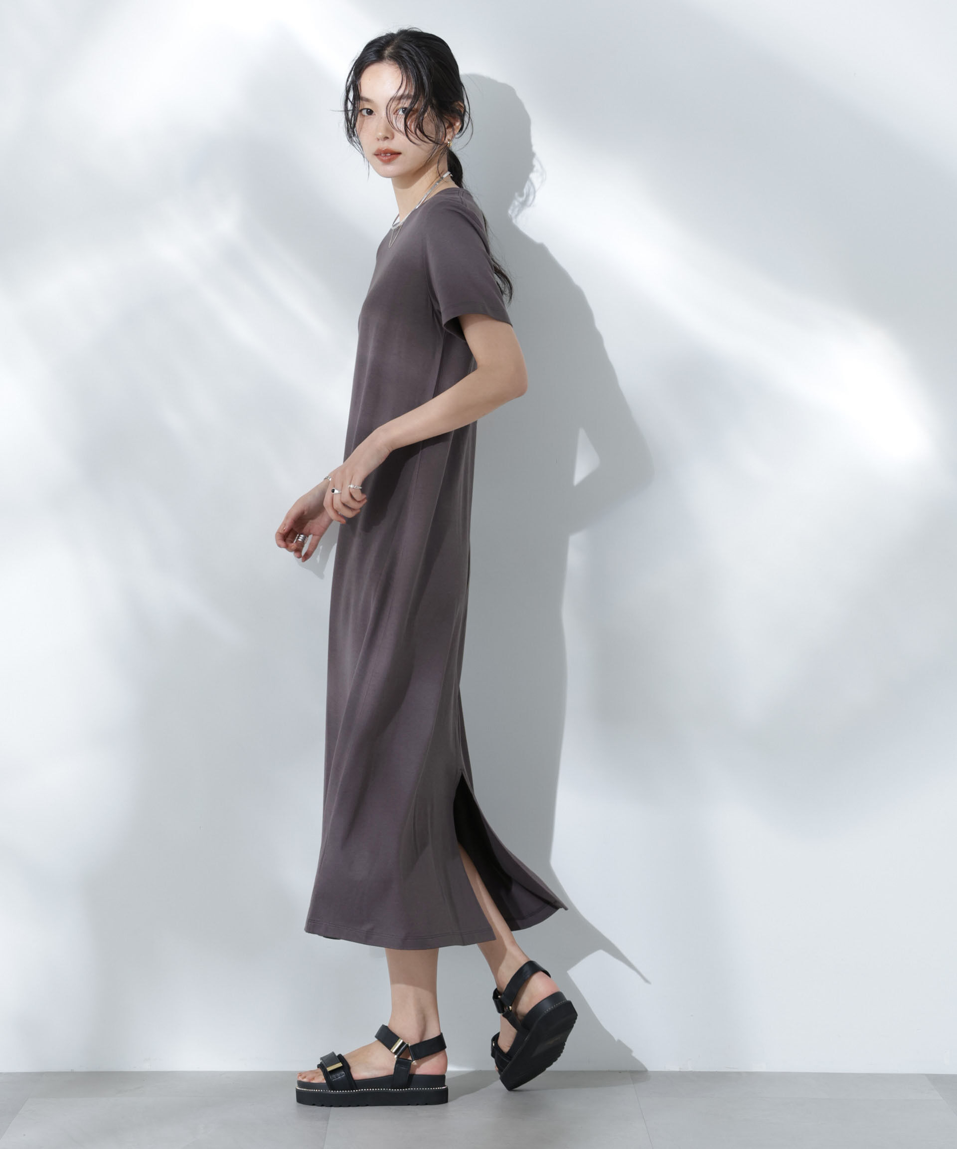 nano･universe「Anti Soaked(R) 汗染み防止フレアワンピース」|ワンピース|