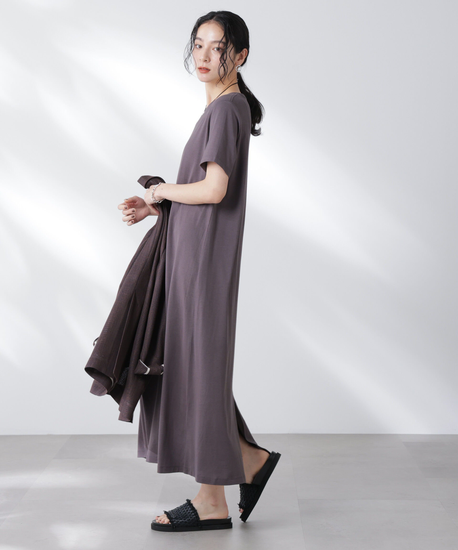 nano･universe「Anti Soaked(R) 汗染み防止フレアワンピース」|ワンピース|