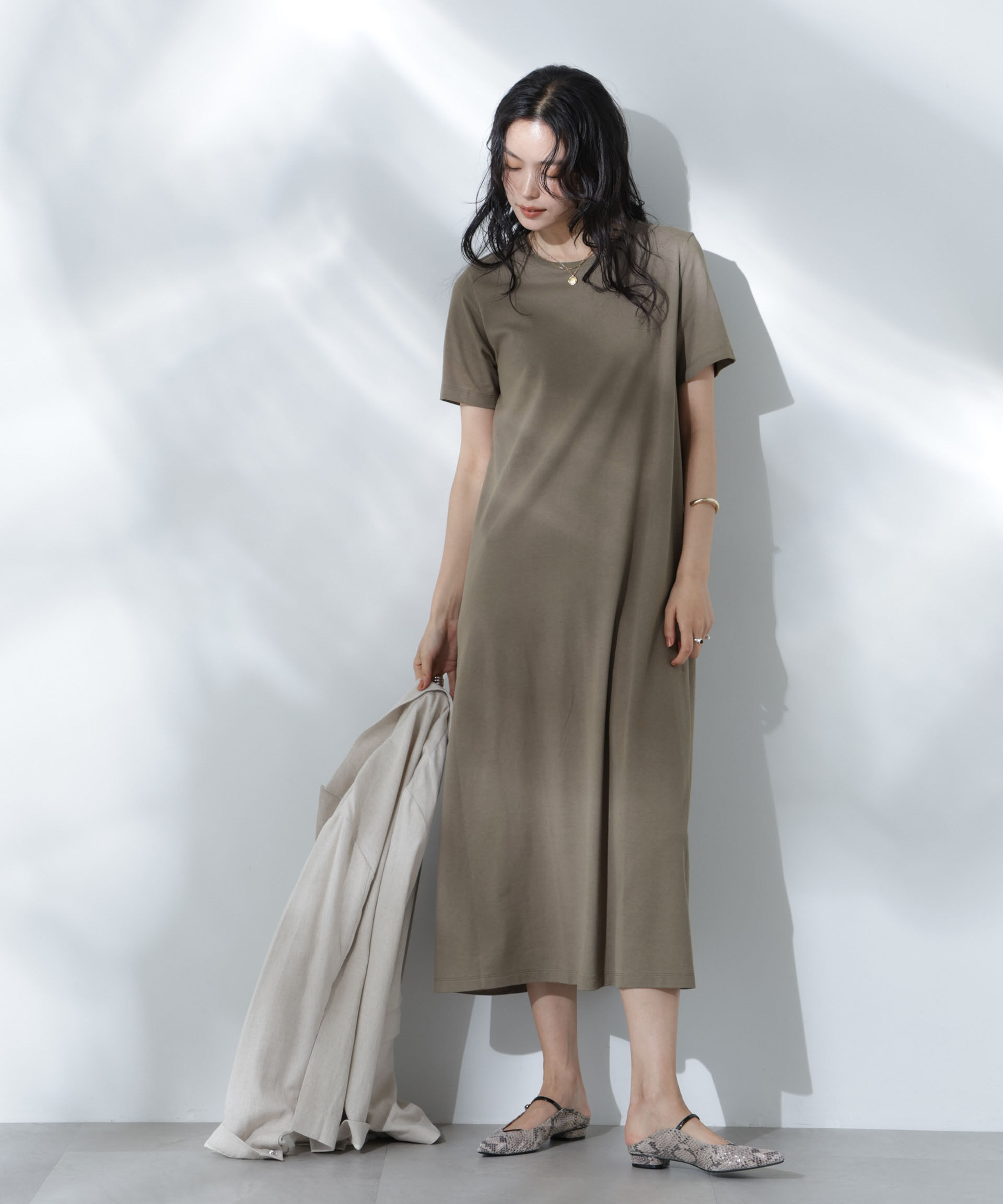 nano･universe「Anti Soaked(R) 汗染み防止フレアワンピース」|ワンピース|