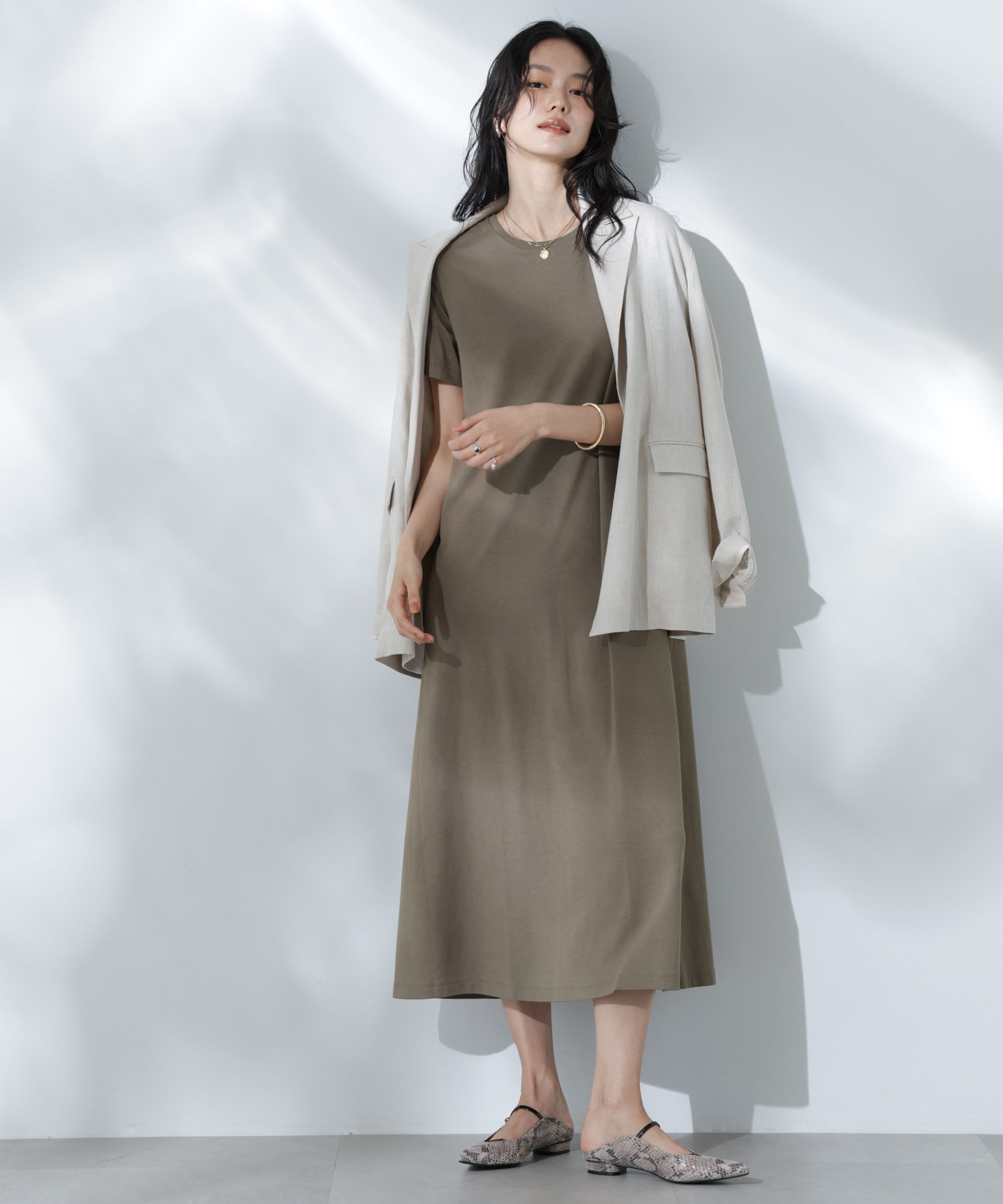 nano･universe「Anti Soaked(R) 汗染み防止フレアワンピース」|ワンピース|