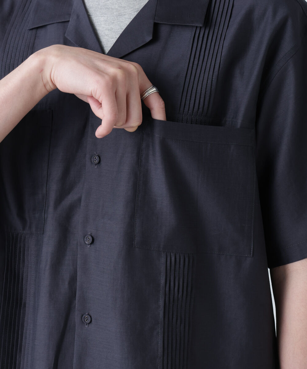 nano･universe「オープンカラーキューバシャツ」|シャツ・ブラウス|