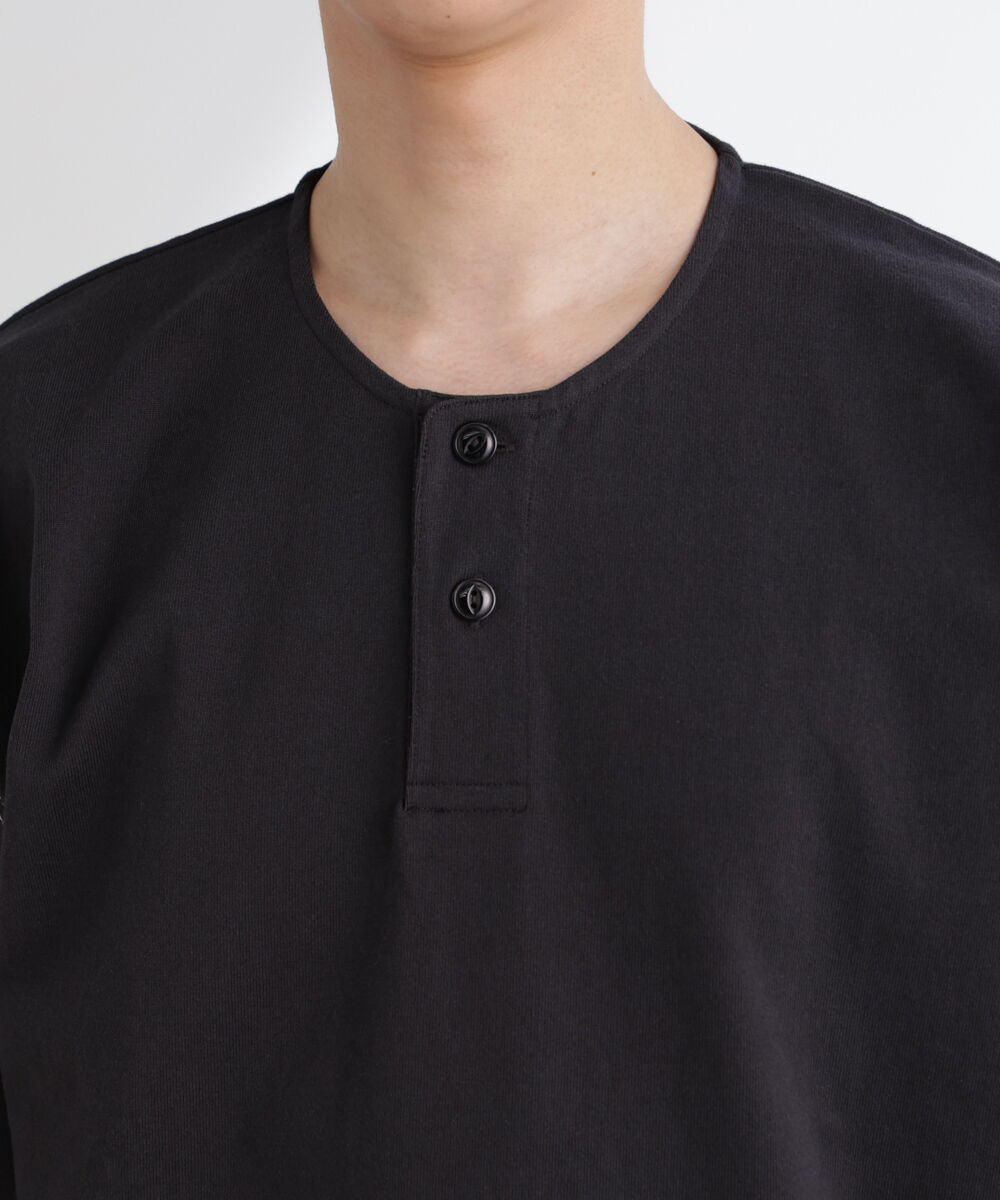 nano･universe「ヘビーオンスワイドヘンリーネックTシャツ 半袖」|Tシャツ・カットソー|