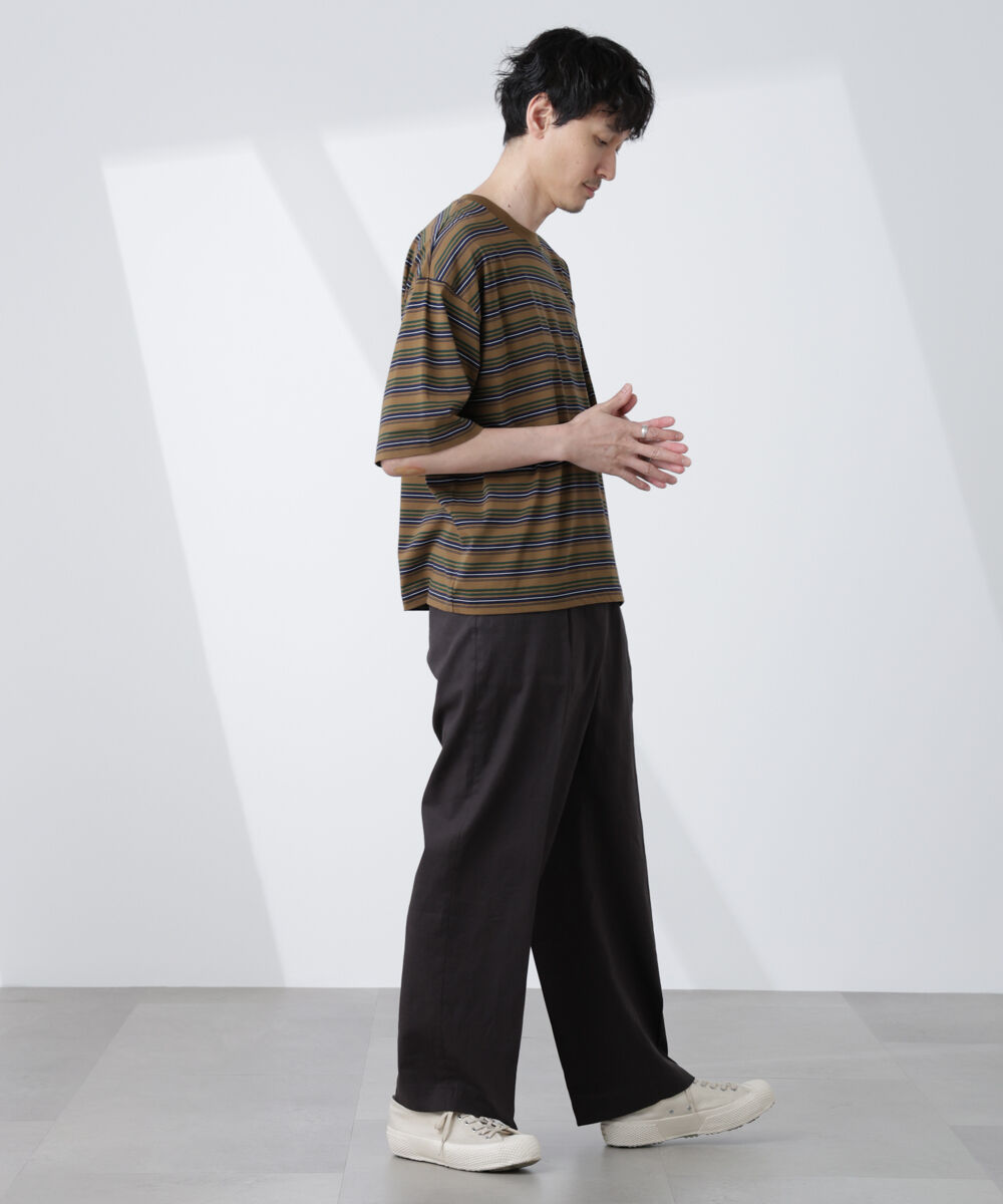 nano･universe「マイクロランダムボーダーTシャツ」|Tシャツ・カットソー|