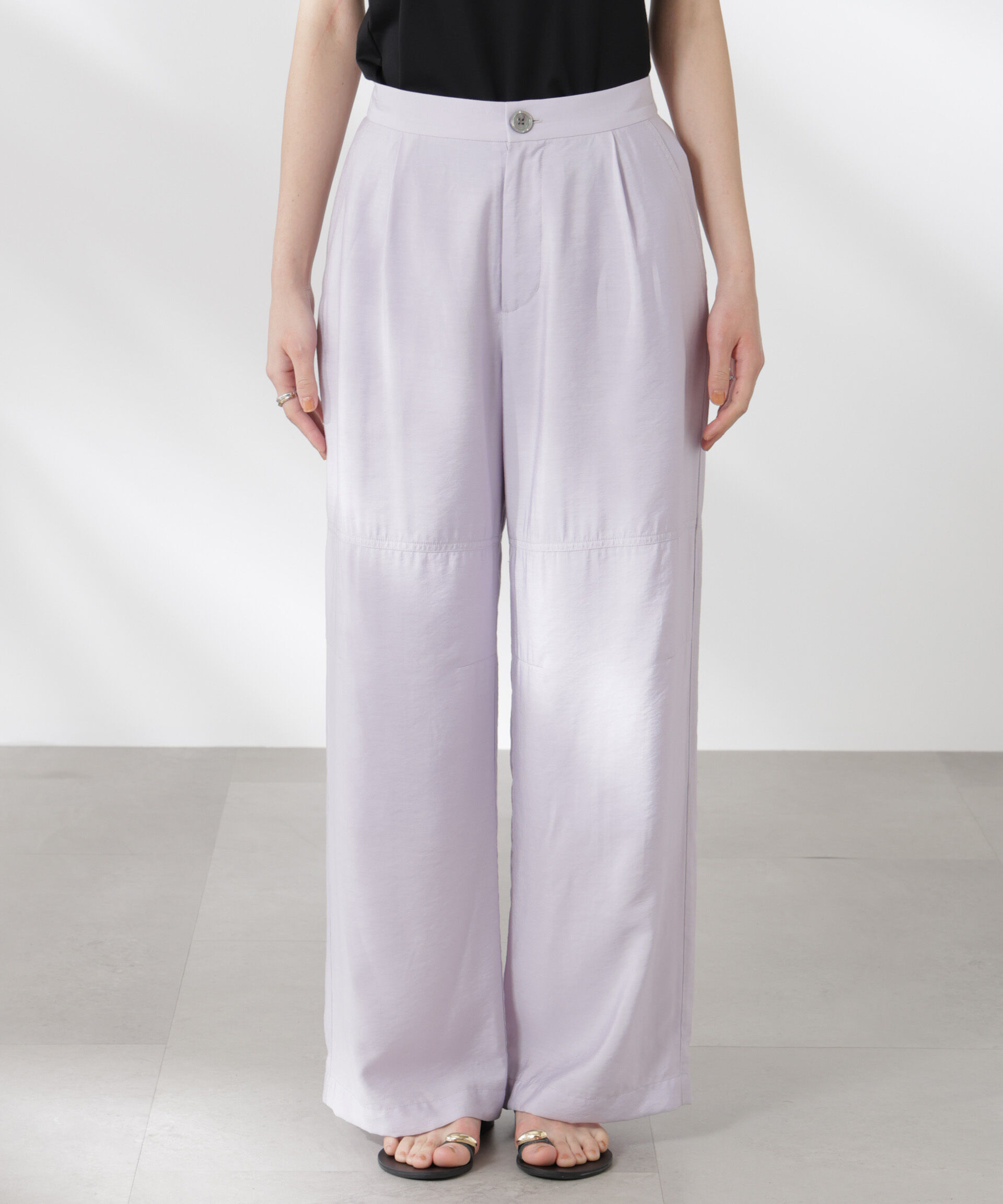 nano･universe「リラックスワイドパンツ」|チノ|