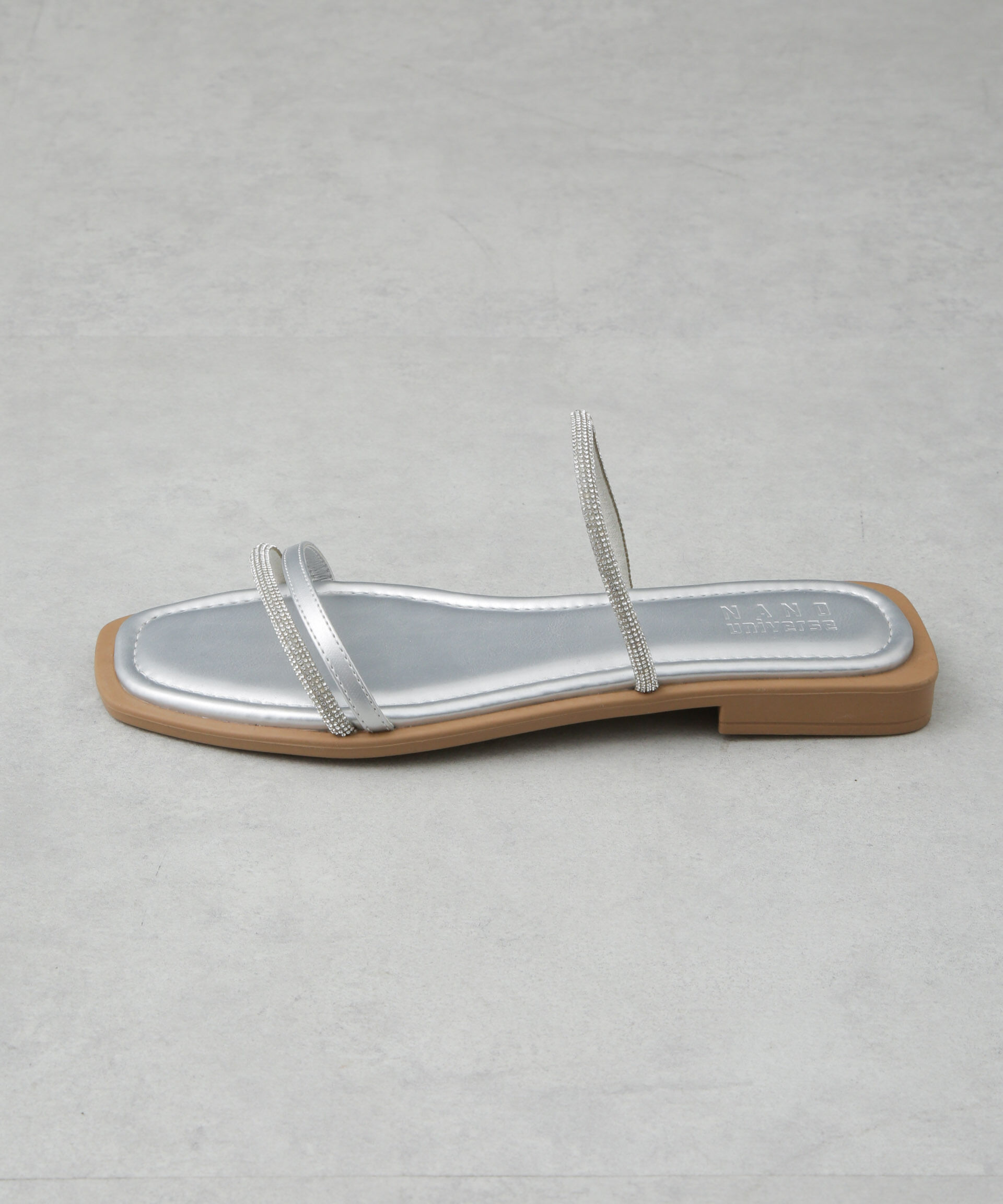 nano･universe「ラインストーン細ストラップサンダル」|サンダル|