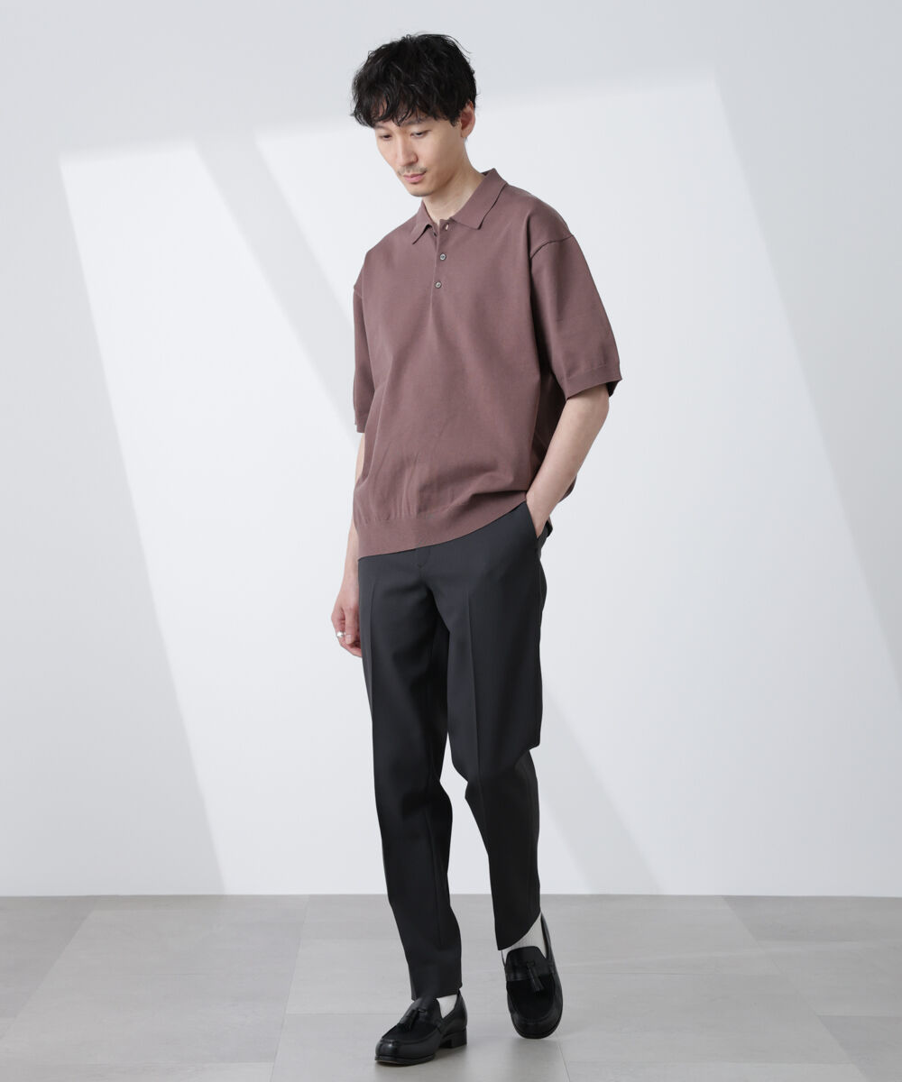  「コットン/ソロナ プレーティング 半袖ニットポロシャツ」|Tシャツ・カットソー|