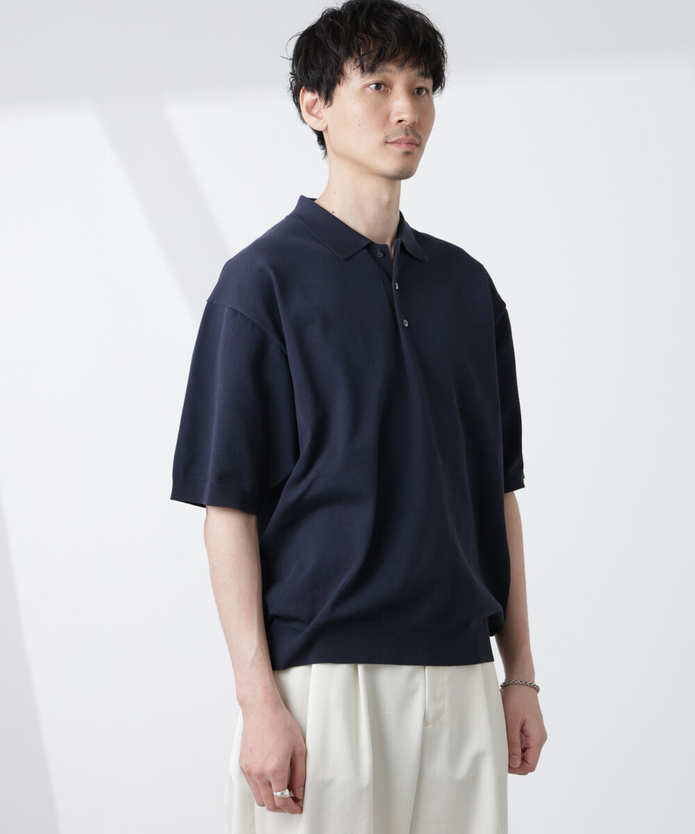  「コットン/ソロナ プレーティング 半袖ニットポロシャツ」|Tシャツ・カットソー|