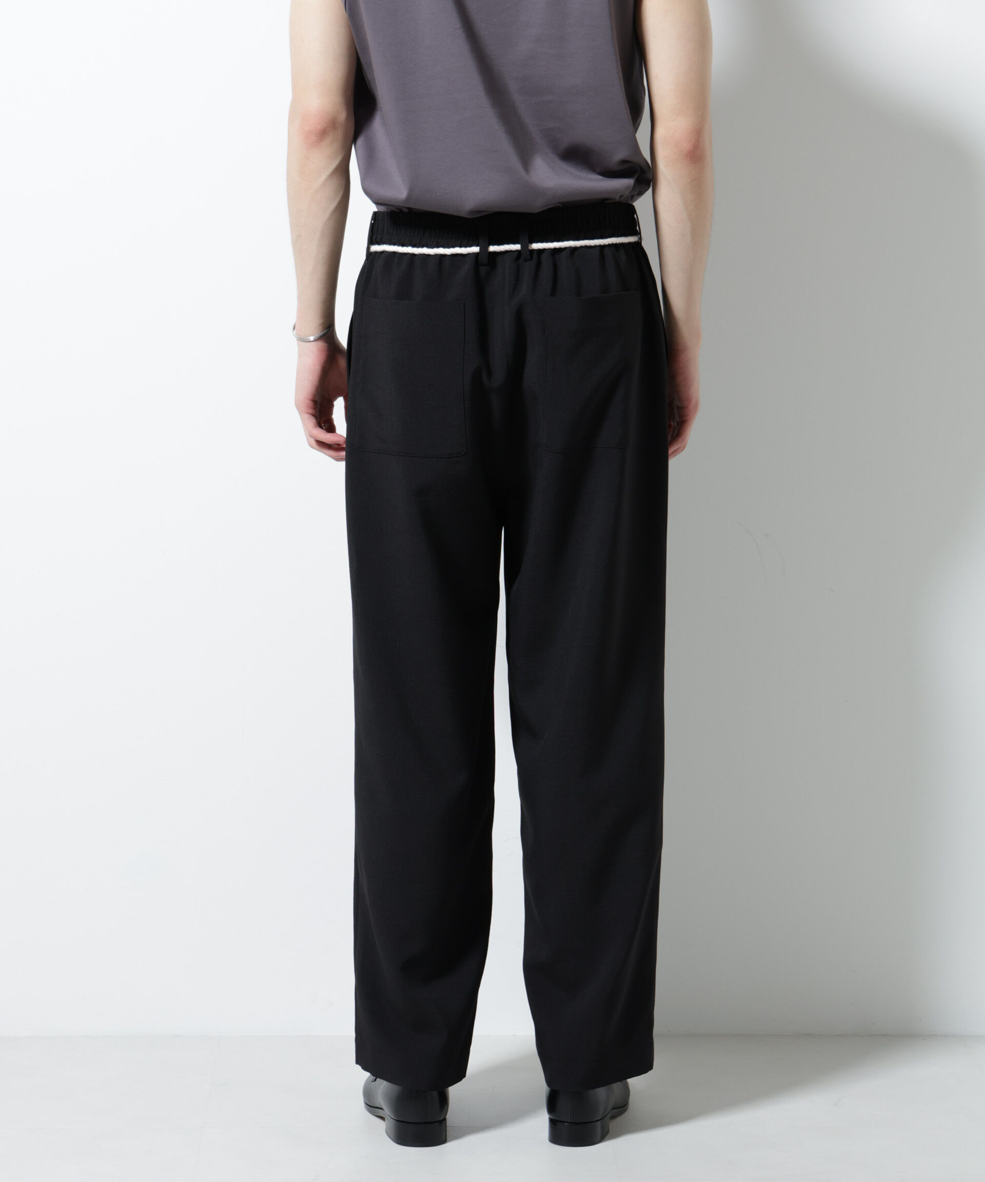 nano･universe「メランジドライイージーテーパードパンツ（セットアップ可）」|チノ|