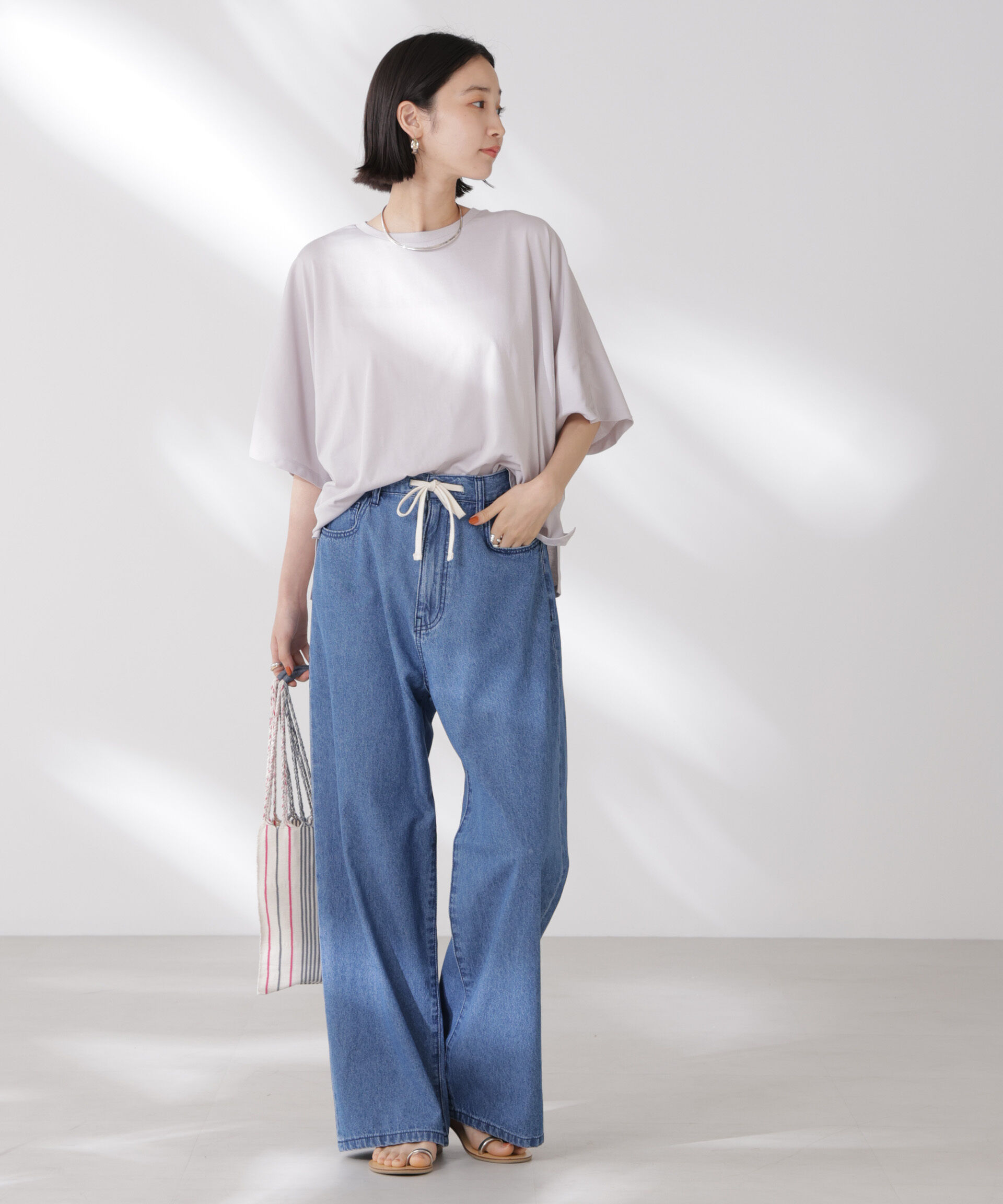 nano･universe「吸水速乾抗菌防臭ドルマンワイドトップス」|Tシャツ・カットソー|