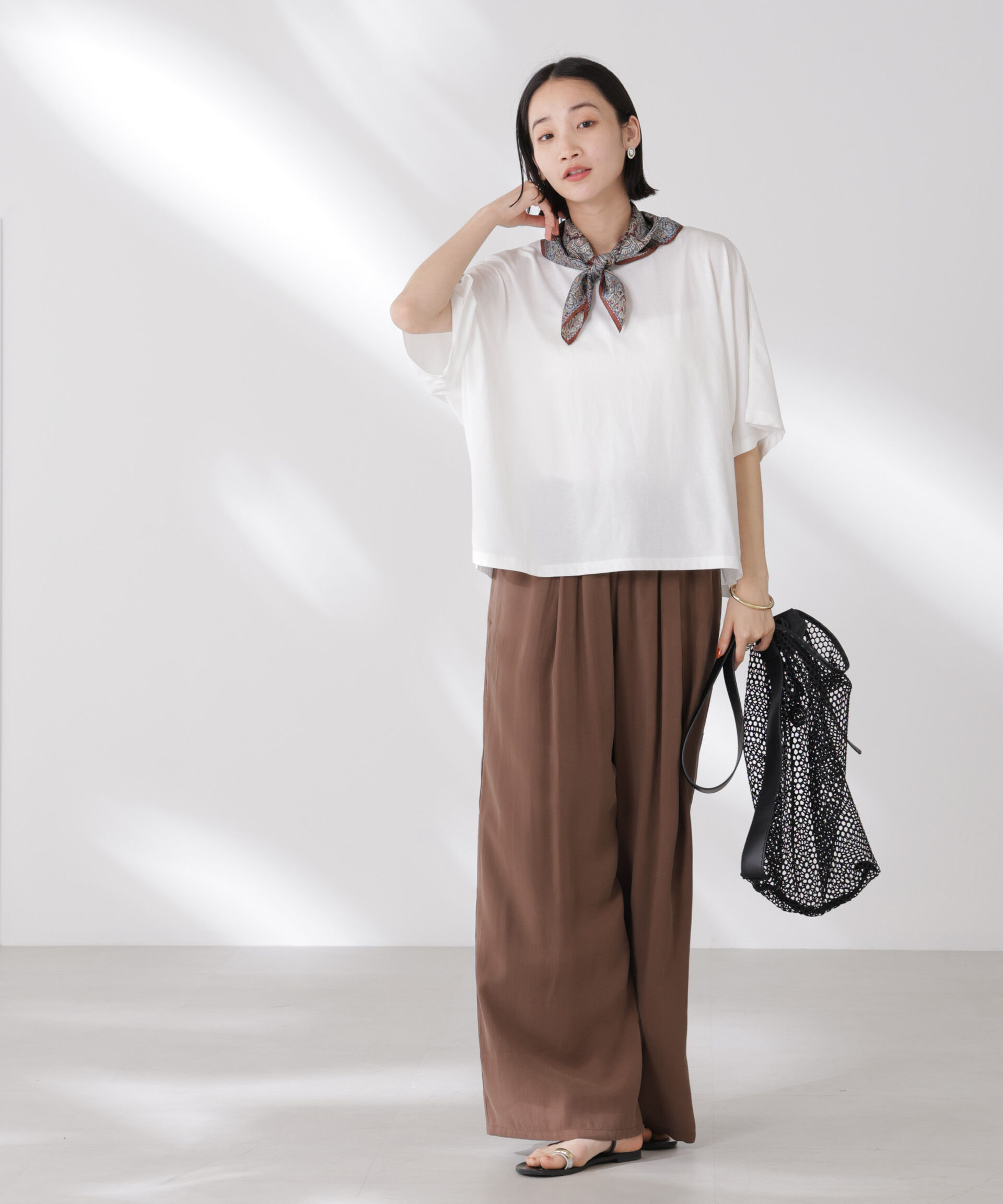 nano･universe「吸水速乾抗菌防臭ドルマンワイドトップス」|Tシャツ・カットソー|