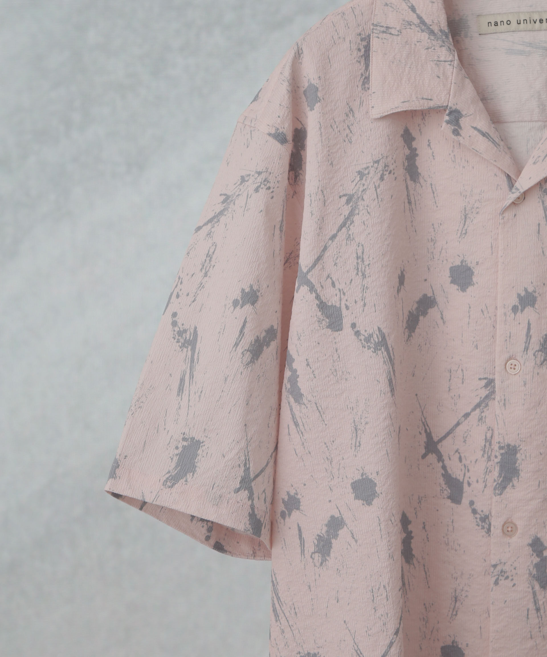 nano･universe「ランダムサッカープリントシャツ 半袖」|シャツ・ブラウス|