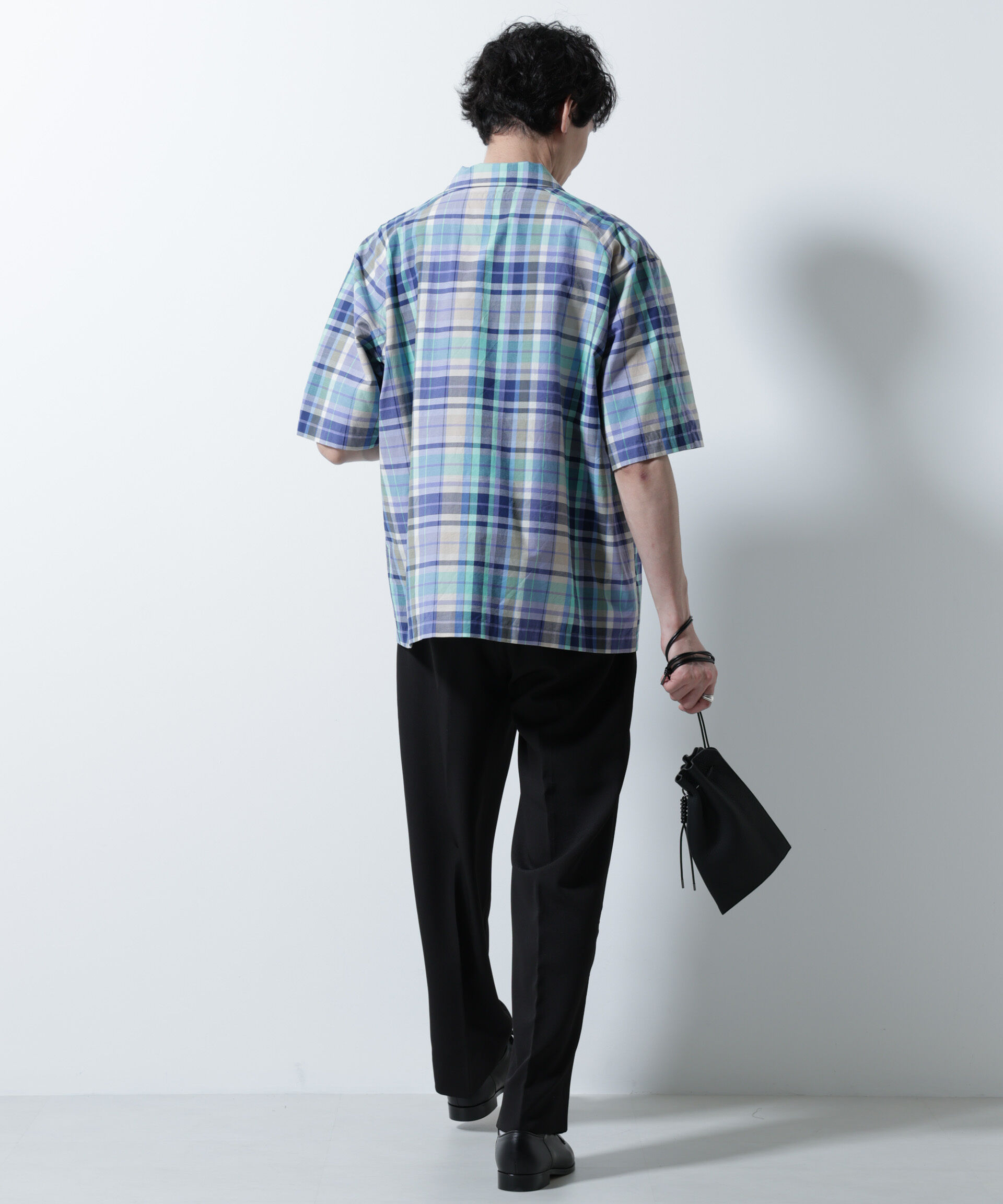 nano･universe「Fabric by INDIA オールドライクマドラスチェックシャツ 半袖」|シャツ・ブラウス|