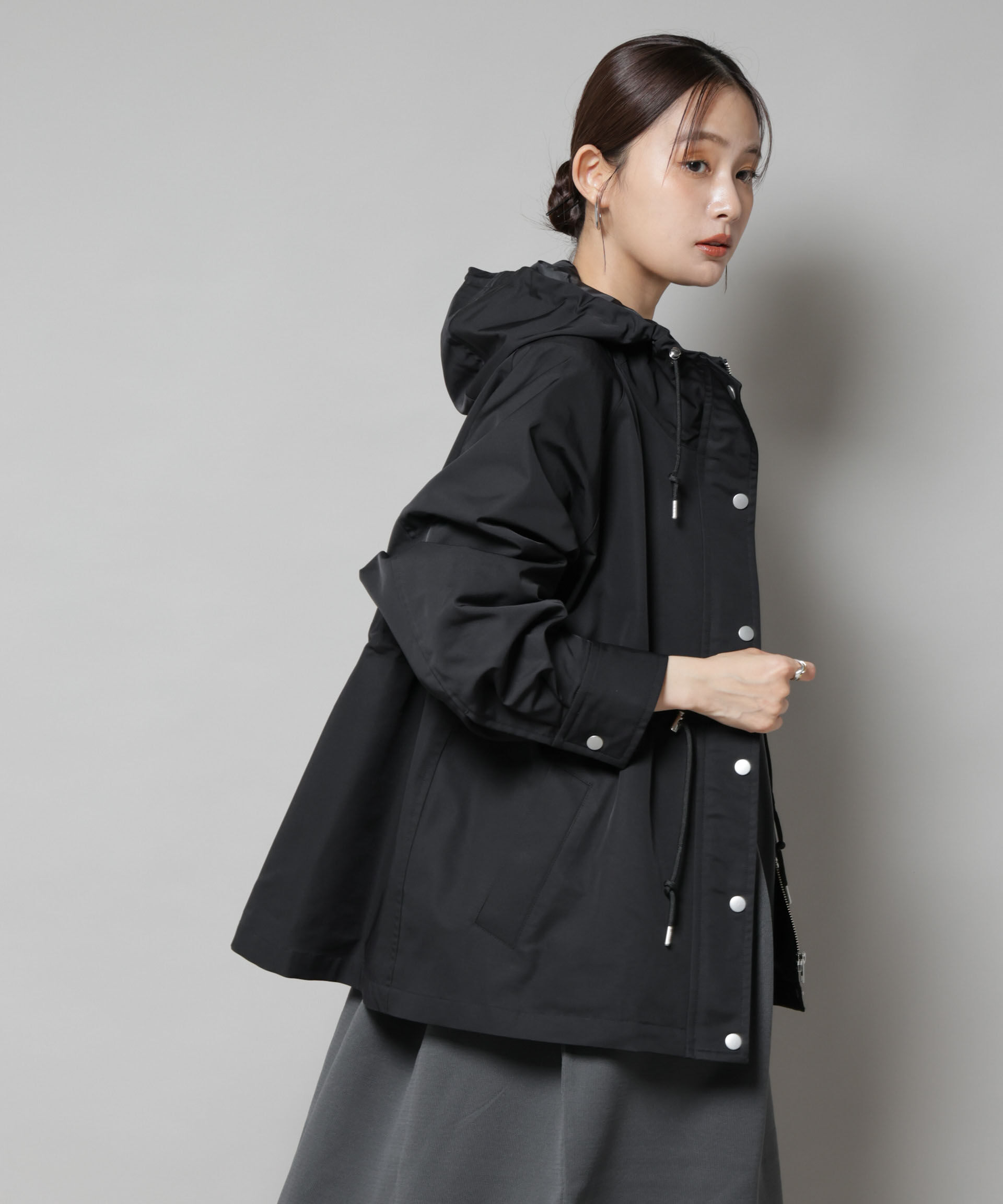 nano･universe「撥水加工フードブルゾン」|ブルゾン・スタジャン|