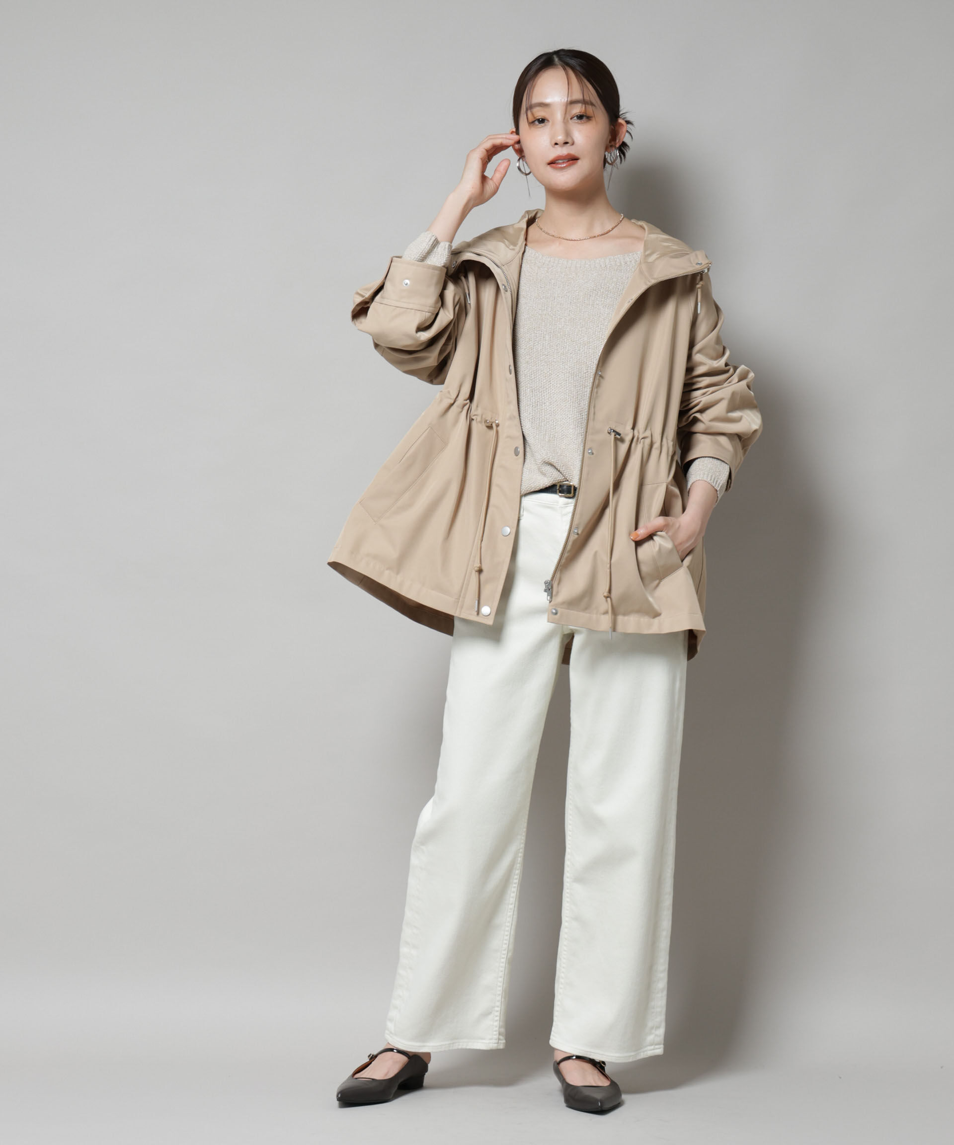 nano･universe「撥水加工フードブルゾン」|ブルゾン・スタジャン|