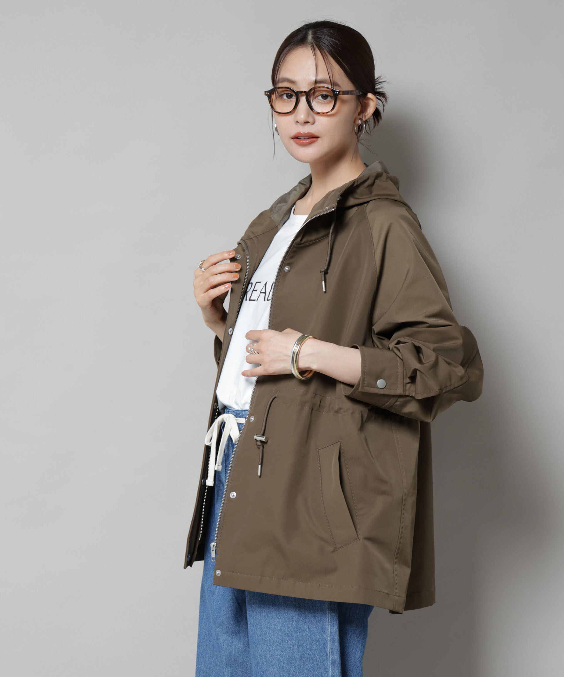 nano･universe「撥水加工フードブルゾン」|ブルゾン・スタジャン|