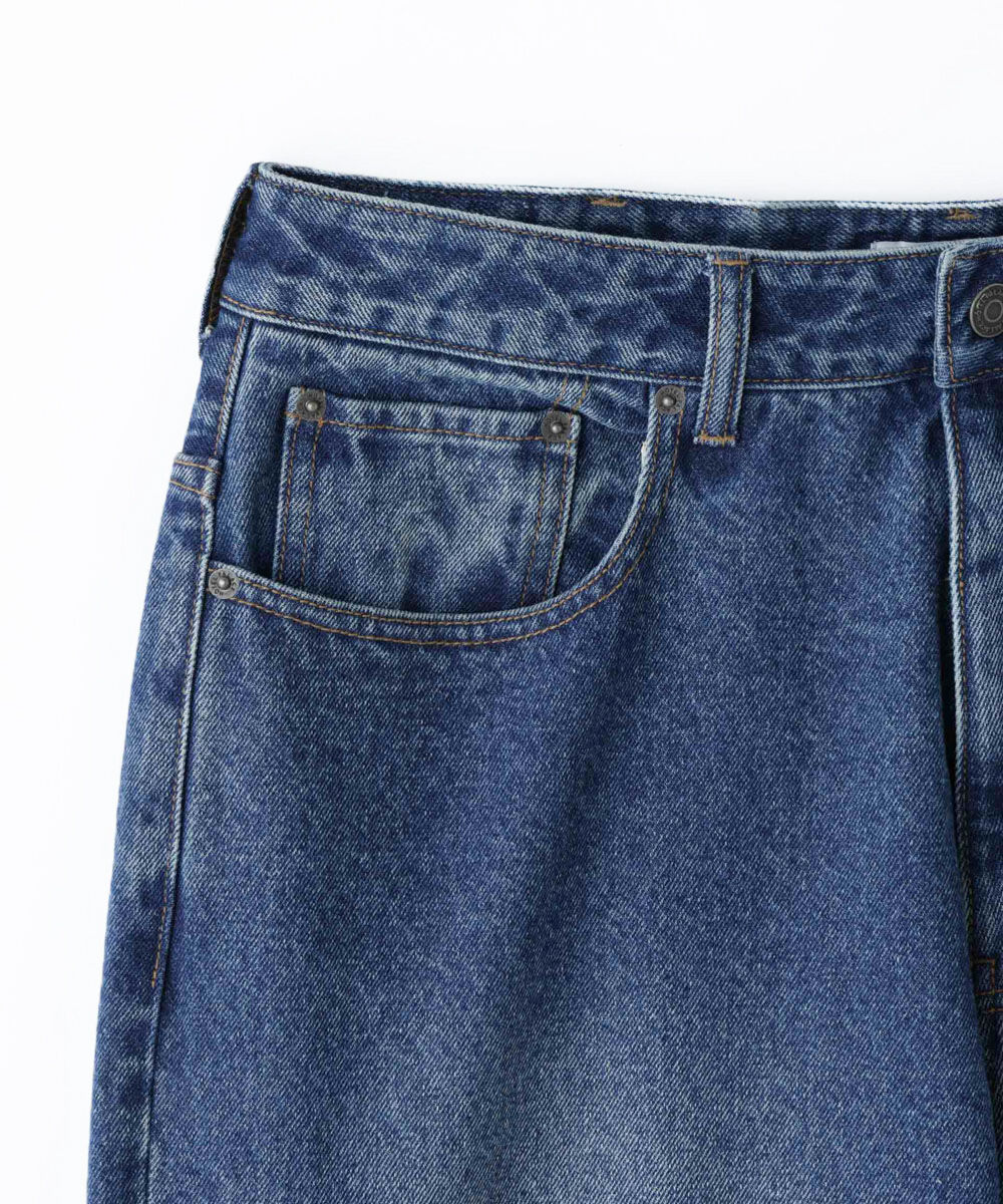  「「HOTEL PALACE」オテルパラス 13ozバイオブリーチルーズシルエットデニムパンツ」|デニム|