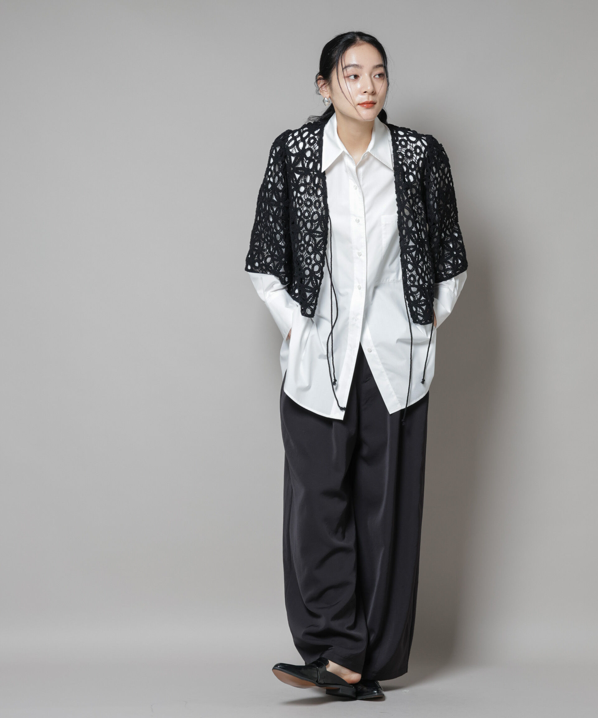 nano･universe「バッククロスオーバーシャツ」|シャツ・ブラウス|