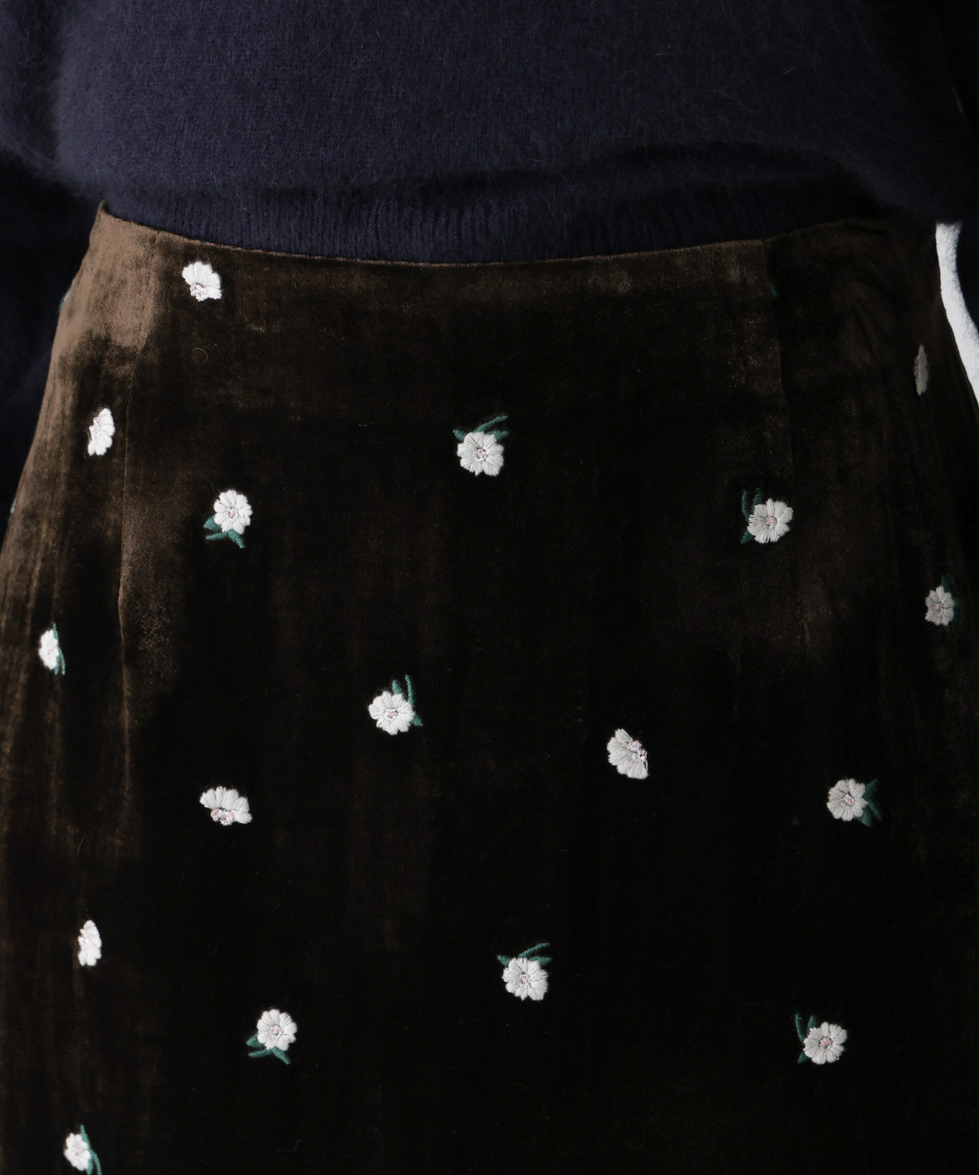  「「STEVELOUR」ベロアブルームロングスカート(セットアップ可)」|スカート|