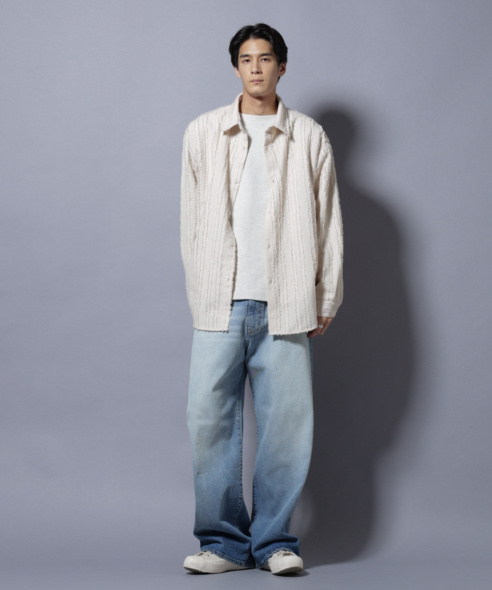 nano･universe「カットレースフリンジシャツ」|シャツ・ブラウス|