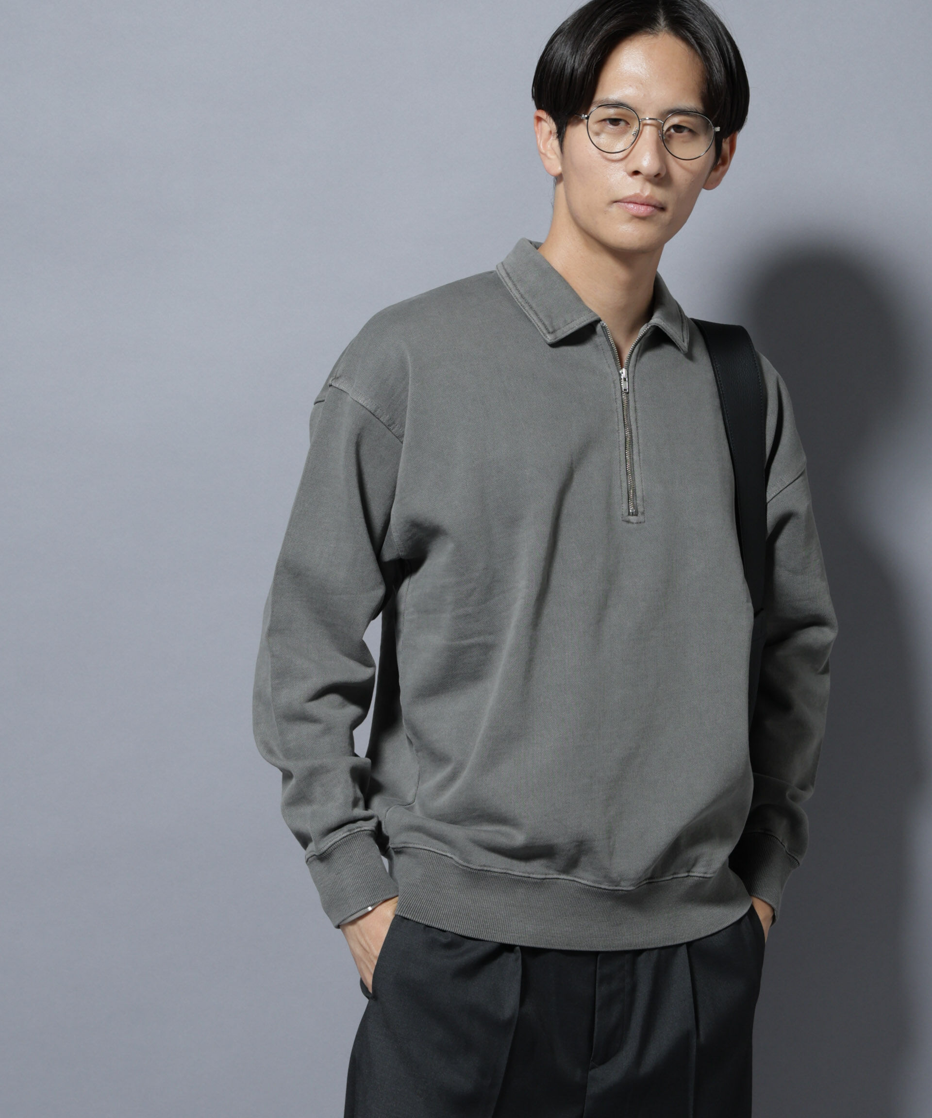 nano･universe「ヴィンテージライク ハーフZIPスウェット」|Tシャツ・カットソー|