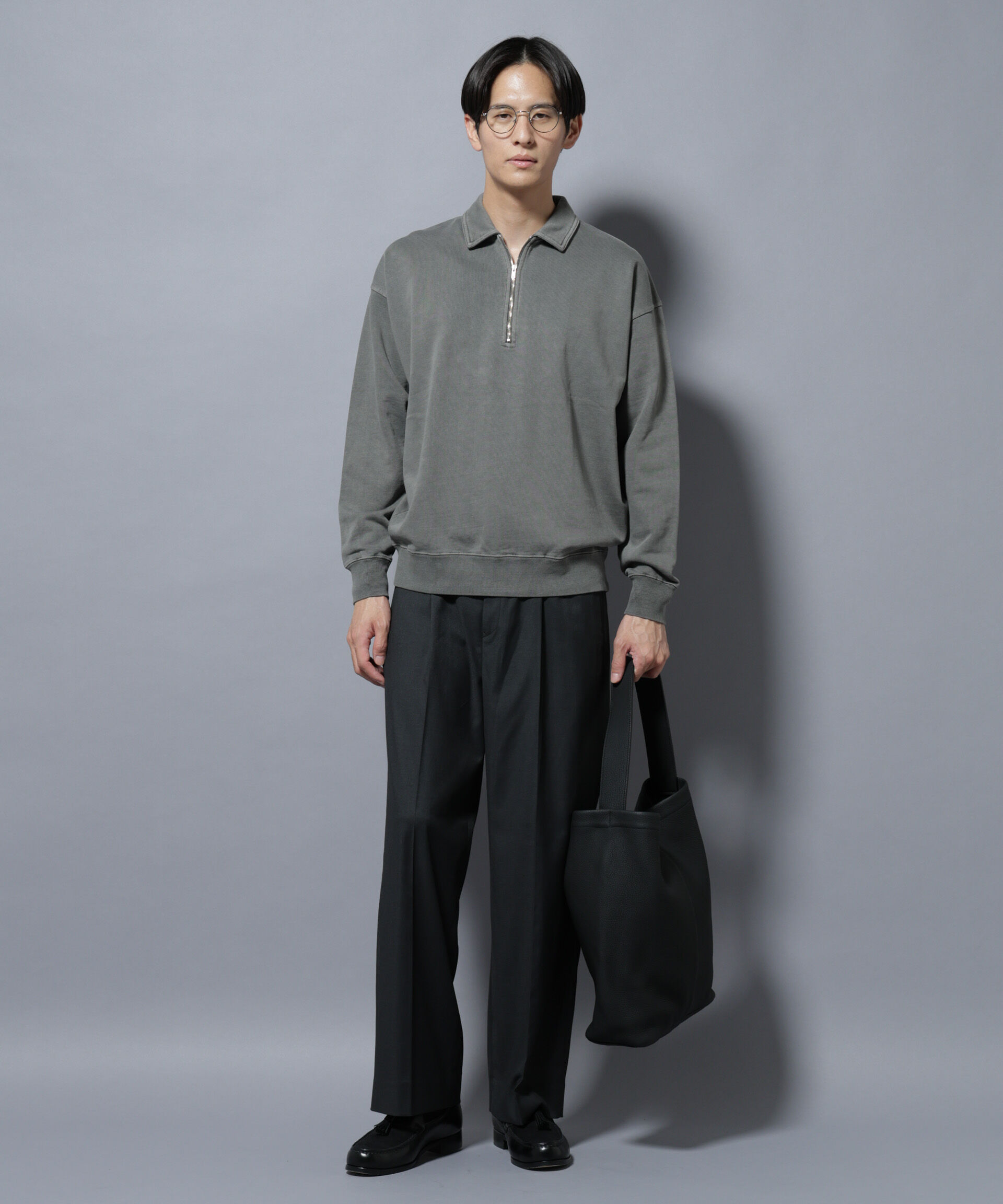 nano･universe「ヴィンテージライク ハーフZIPスウェット」|Tシャツ・カットソー|