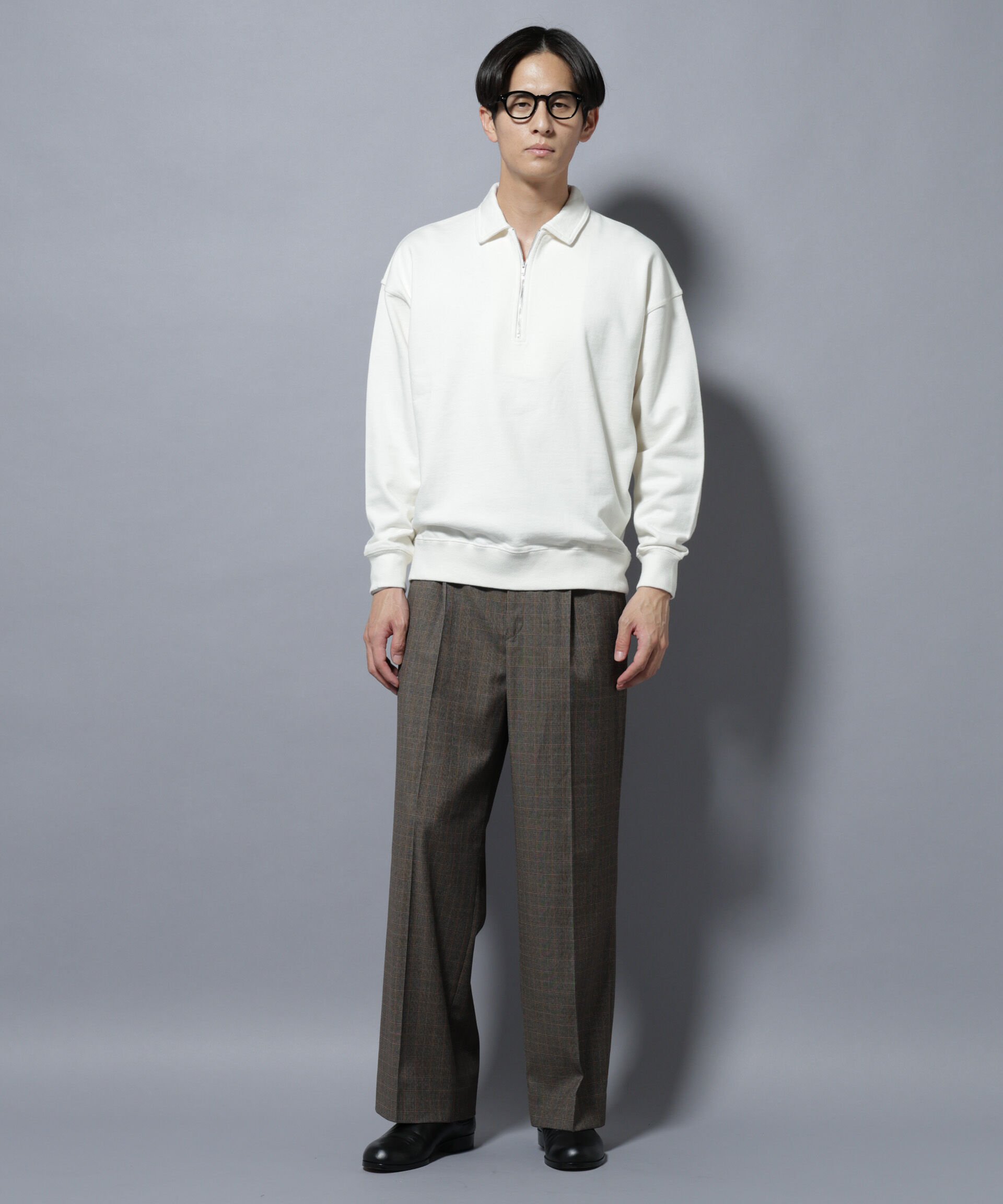 nano･universe「ヴィンテージライク ハーフZIPスウェット」|Tシャツ・カットソー|