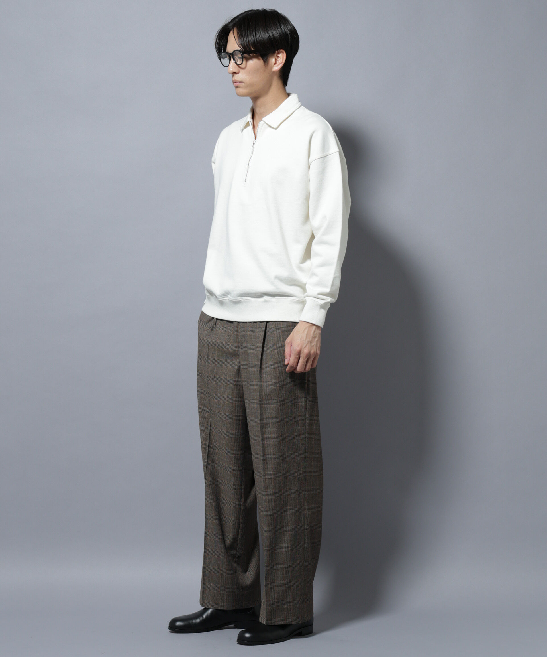 nano･universe「ヴィンテージライク ハーフZIPスウェット」|Tシャツ・カットソー|