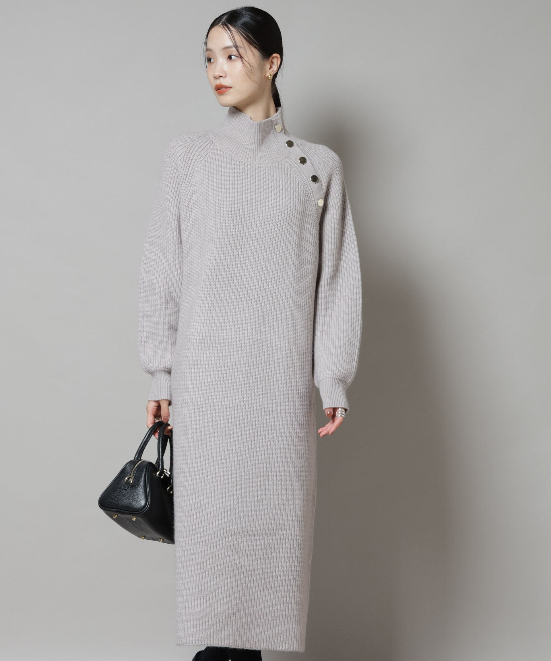 nano･universe「釦ディティールニットワンピース」|ワンピース|