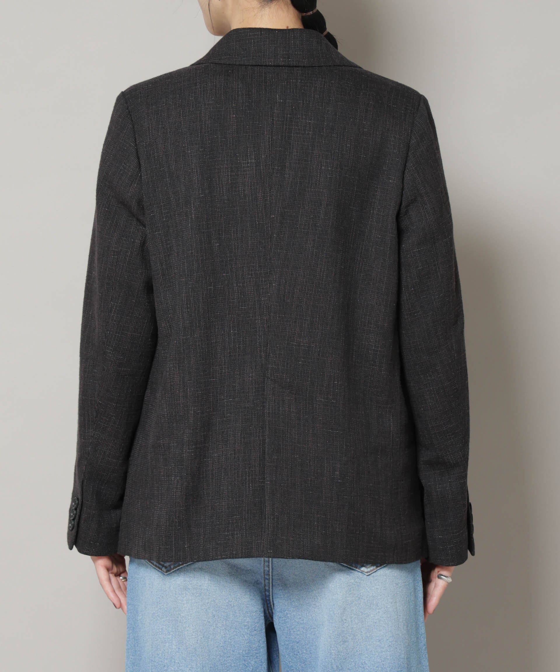 nano･universe「ツイードセミダブルジャケット(セットアップ可)」|テーラードジャケット|