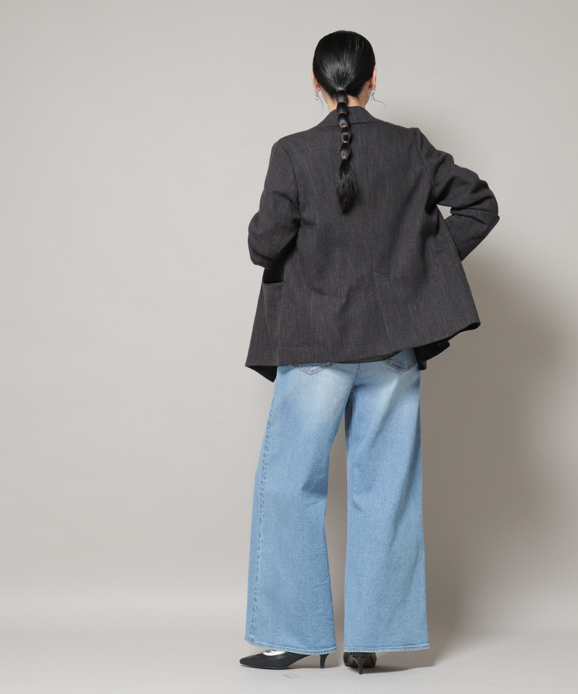 nano･universe「ツイードセミダブルジャケット(セットアップ可)」|テーラードジャケット|