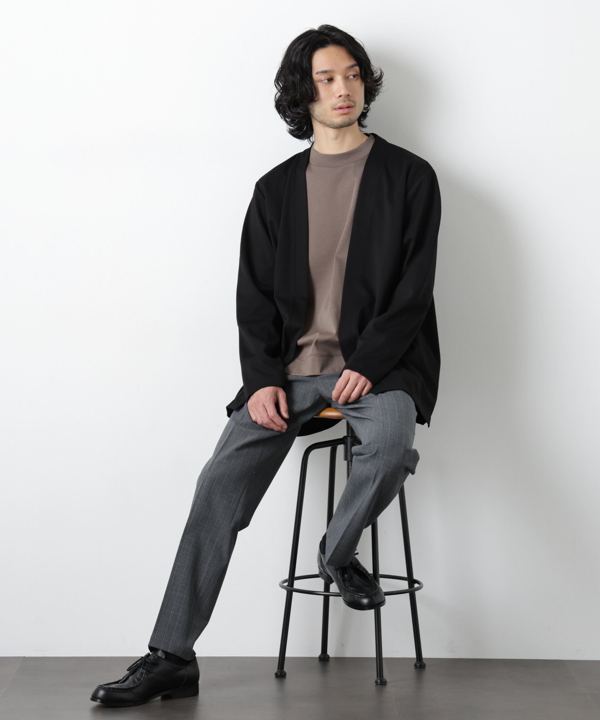 nano･universe「ダブルジャージー着流しカーディガン」|Tシャツ・カットソー|