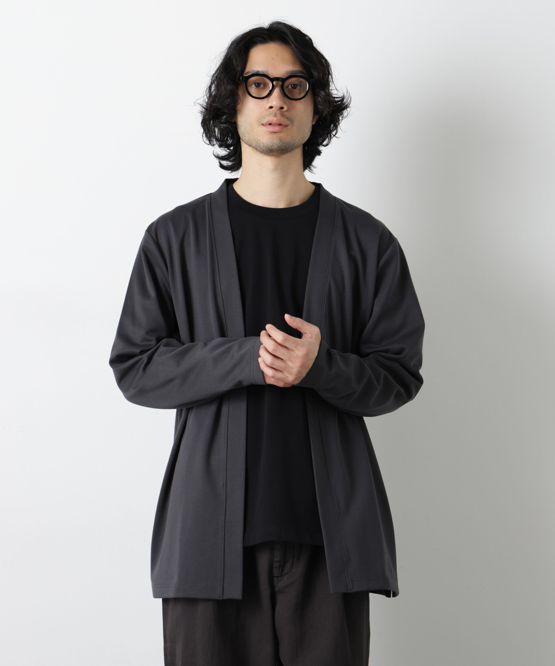 nano･universe「ダブルジャージー着流しカーディガン」|Tシャツ・カットソー|