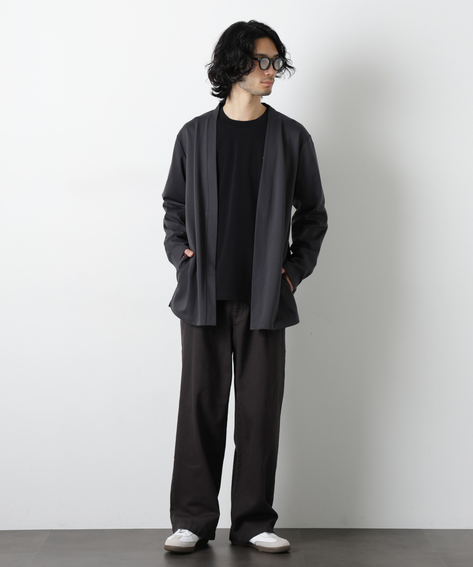 nano･universe「ダブルジャージー着流しカーディガン」|Tシャツ・カットソー|