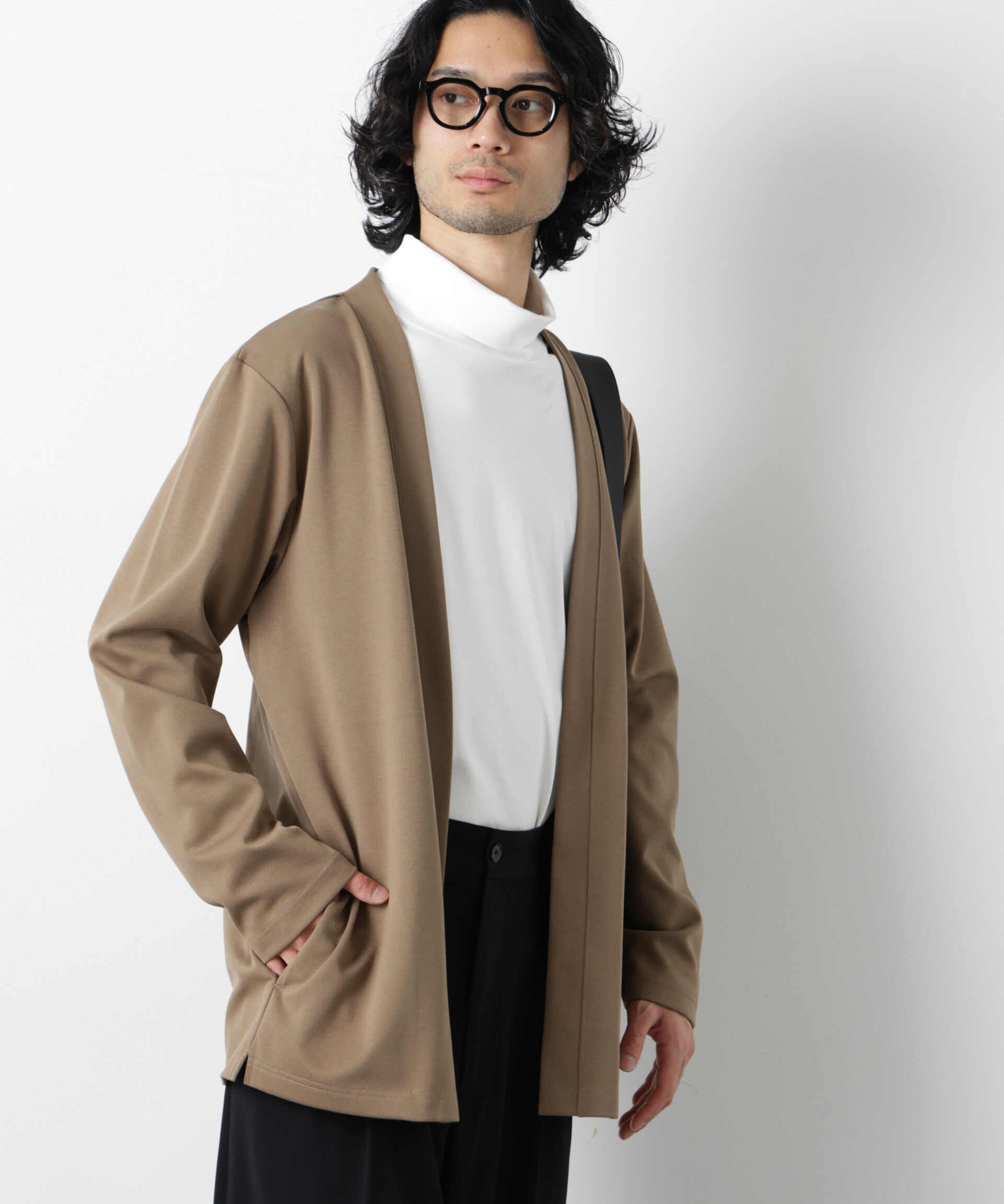 nano･universe「ダブルジャージー着流しカーディガン」|Tシャツ・カットソー|