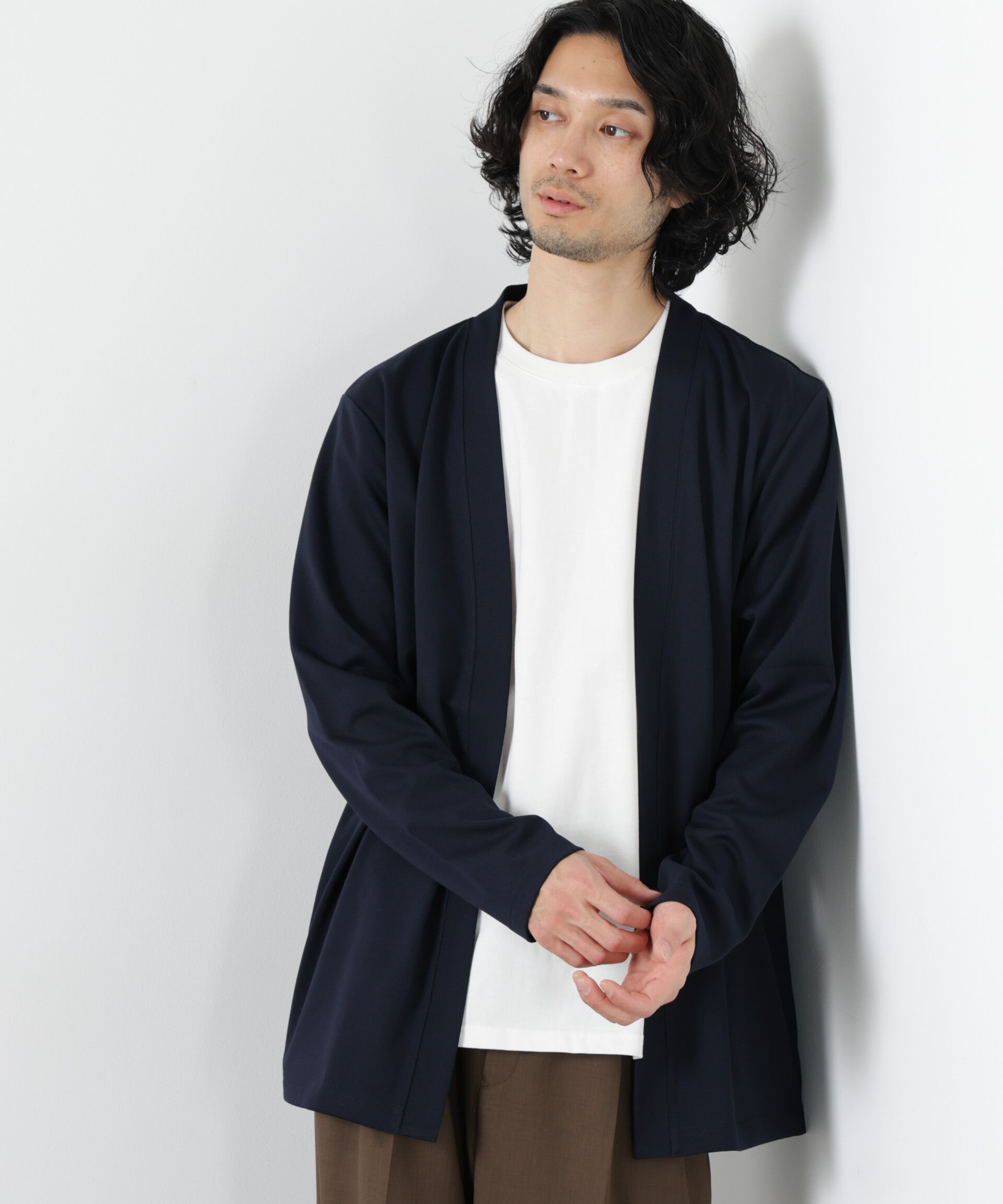 nano･universe「ダブルジャージー着流しカーディガン」|Tシャツ・カットソー|