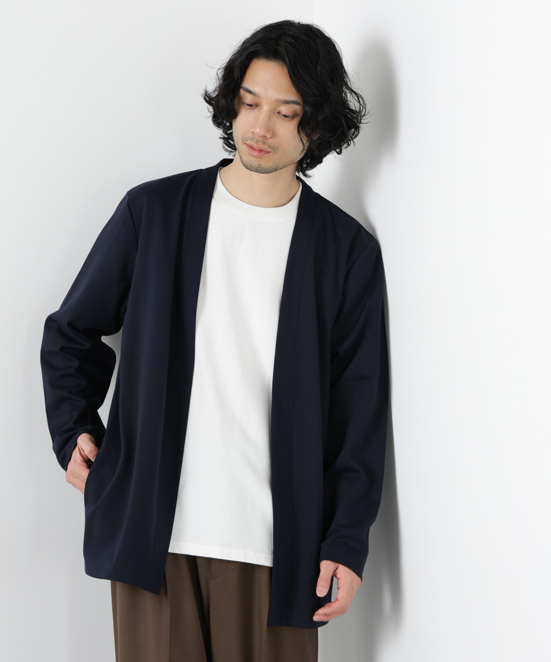 nano･universe「ダブルジャージー着流しカーディガン」|Tシャツ・カットソー|