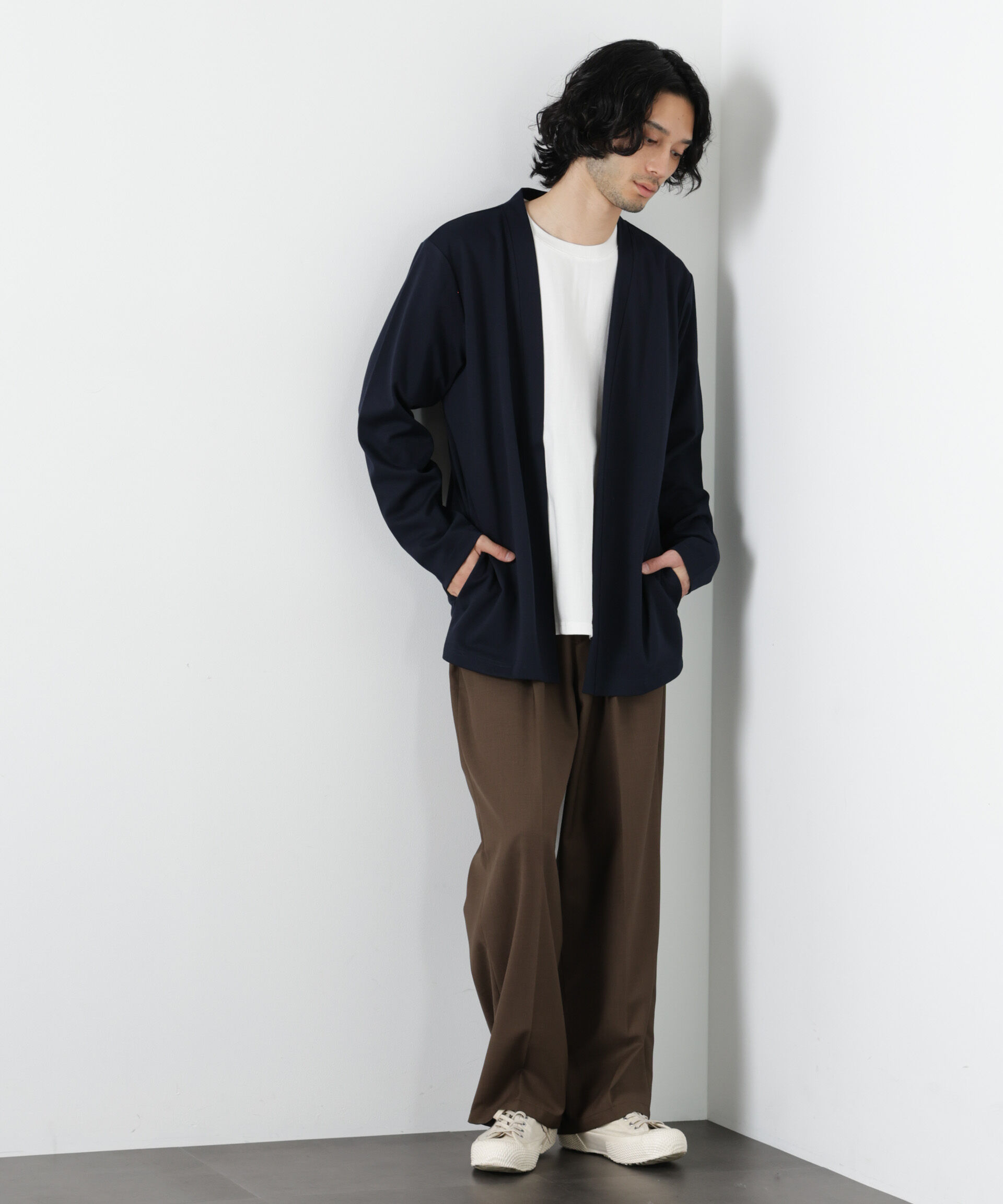 nano･universe「ダブルジャージー着流しカーディガン」|Tシャツ・カットソー|