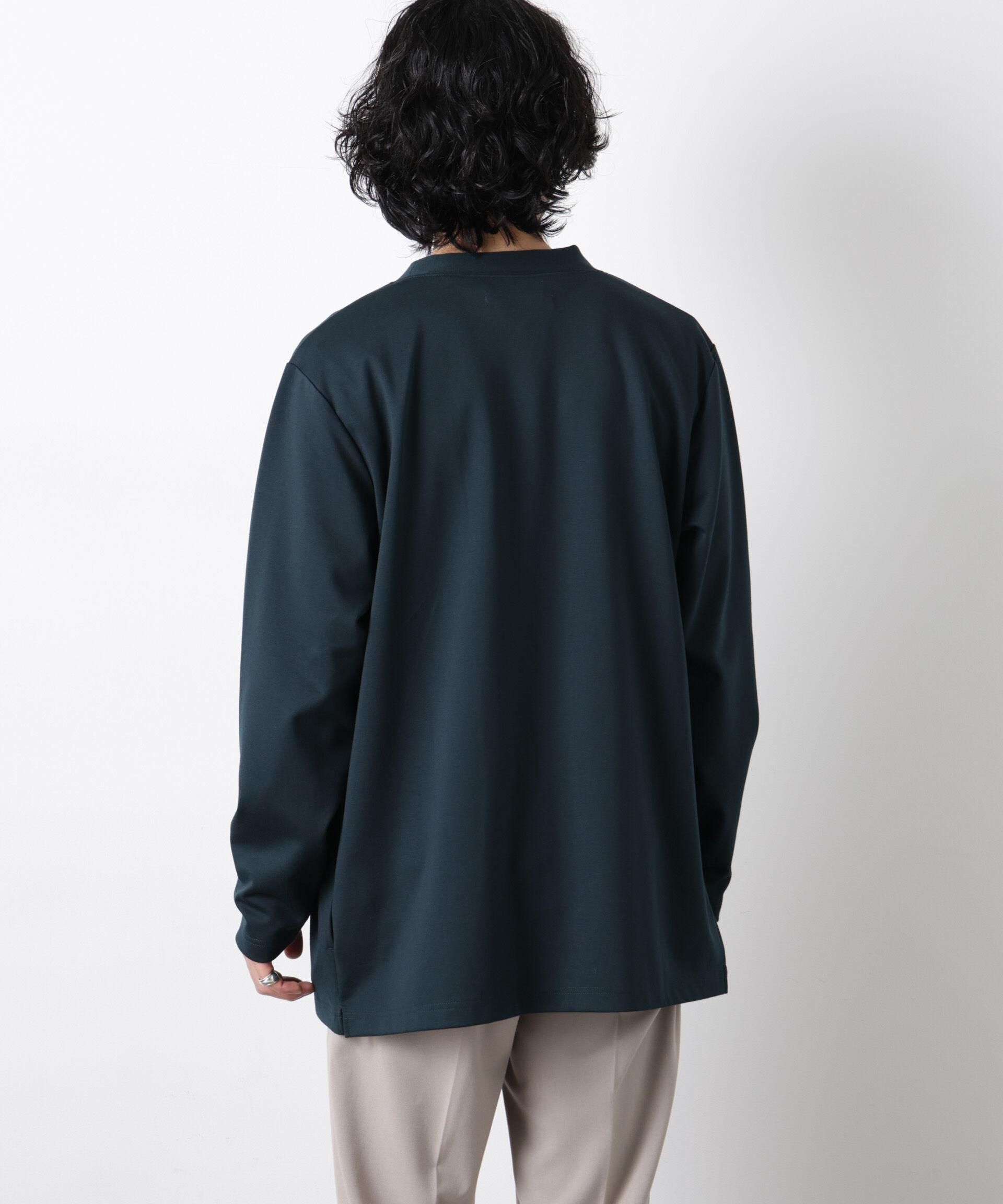 nano･universe「ダブルジャージー着流しカーディガン」|Tシャツ・カットソー|