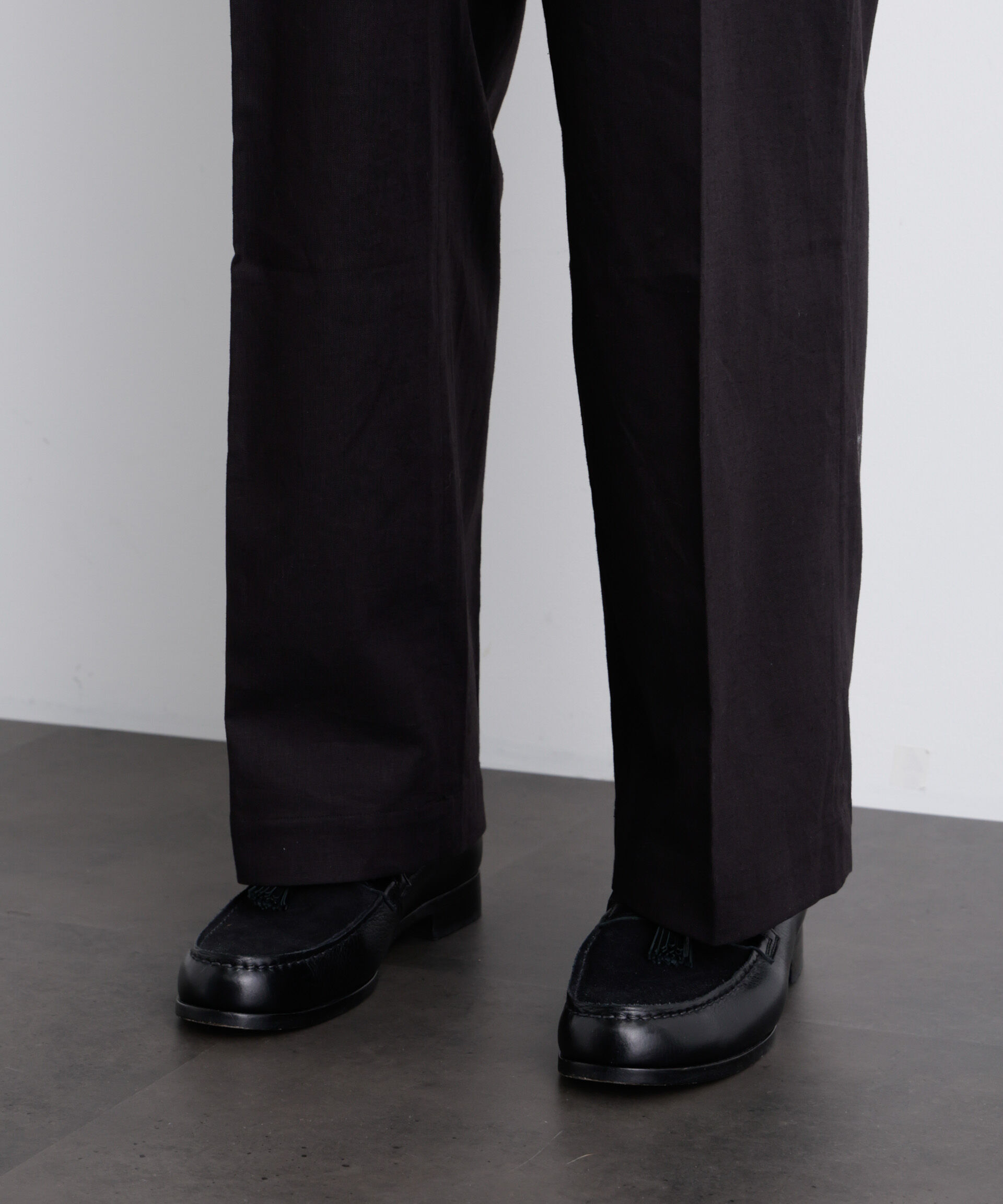 nano･universe「｢FRENCH LINEN｣ リネンコットンストレートパンツ（セットアップ可）」|チノ|