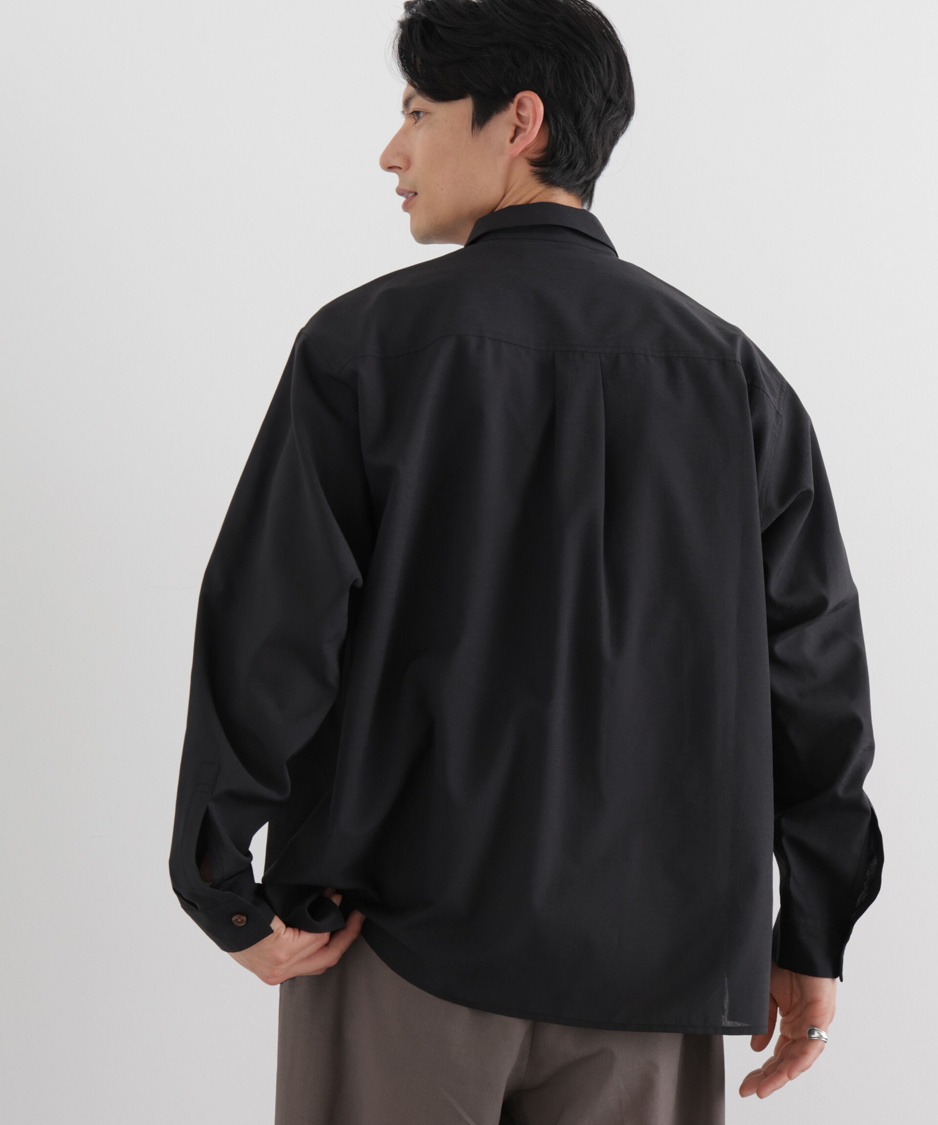 nano･universe「ﾃｸﾆｶﾙﾘﾈﾝﾗｲｸWﾎﾟｹｯﾄｼｬﾂｼﾞｬｹｯﾄ/吸水速乾･接触  」|シャツ・ブラウス|