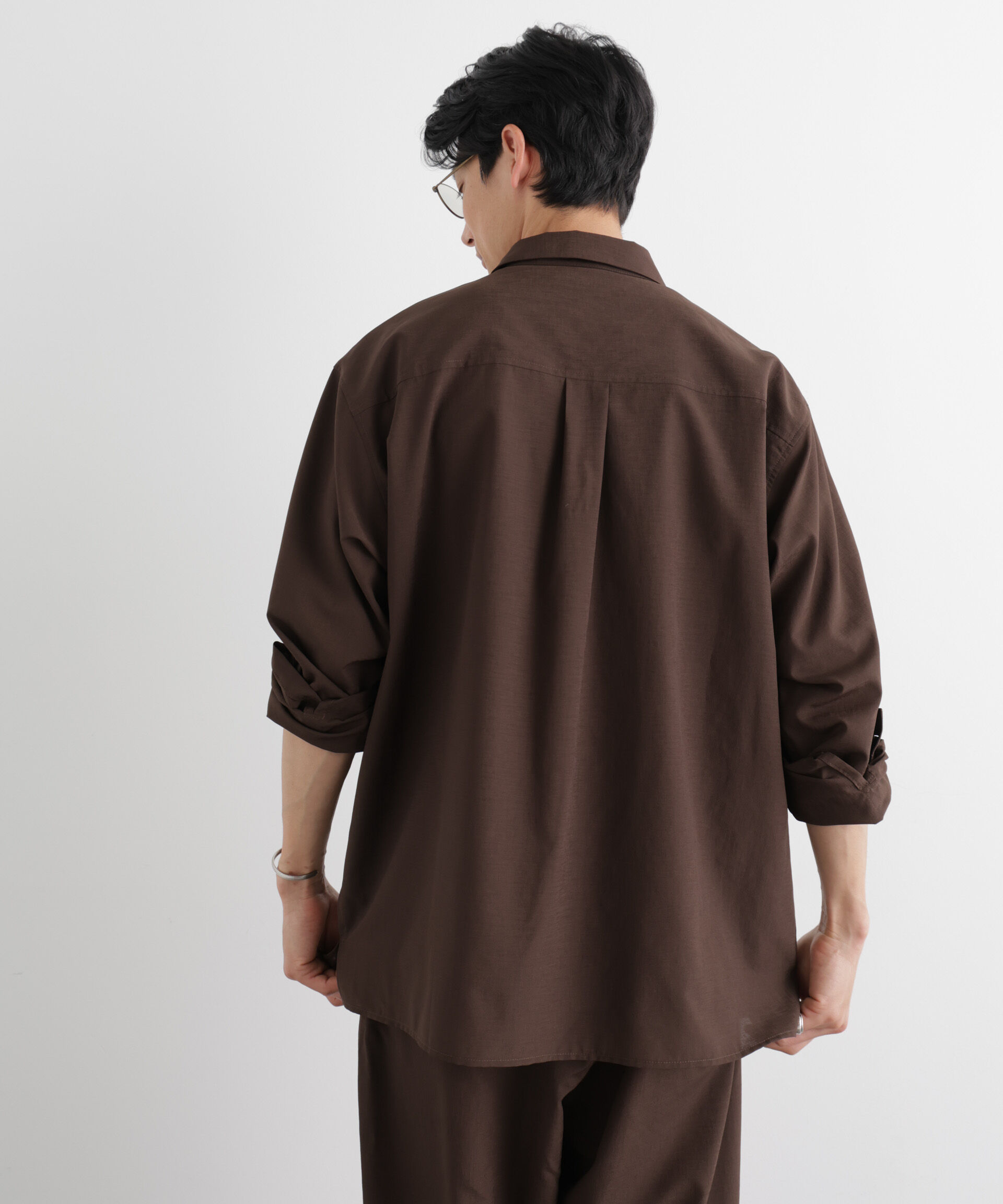 nano･universe「ﾃｸﾆｶﾙﾘﾈﾝﾗｲｸWﾎﾟｹｯﾄｼｬﾂｼﾞｬｹｯﾄ/吸水速乾･接触  」|シャツ・ブラウス|