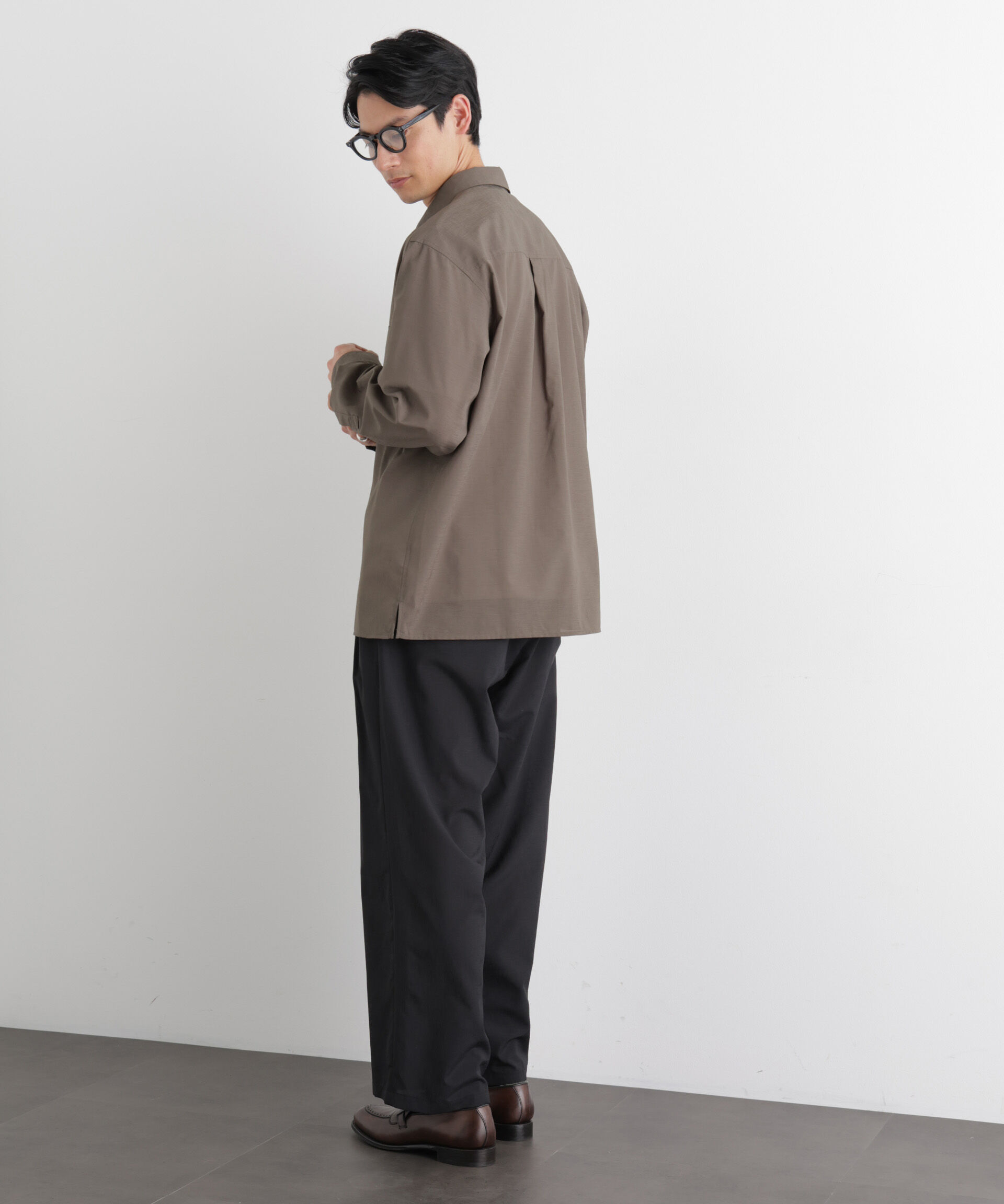 nano･universe「ﾃｸﾆｶﾙﾘﾈﾝﾗｲｸWﾎﾟｹｯﾄｼｬﾂｼﾞｬｹｯﾄ/吸水速乾･接触  」|シャツ・ブラウス|