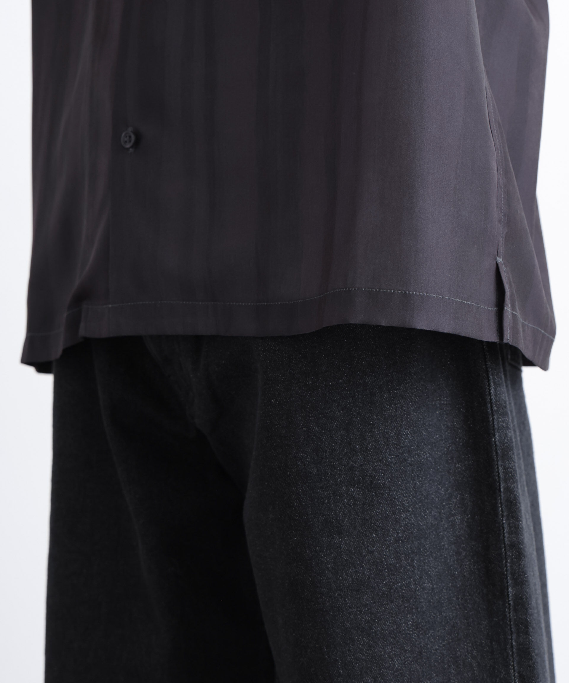 nano･universe「デザインストライプシャツ 半袖」|シャツ・ブラウス|