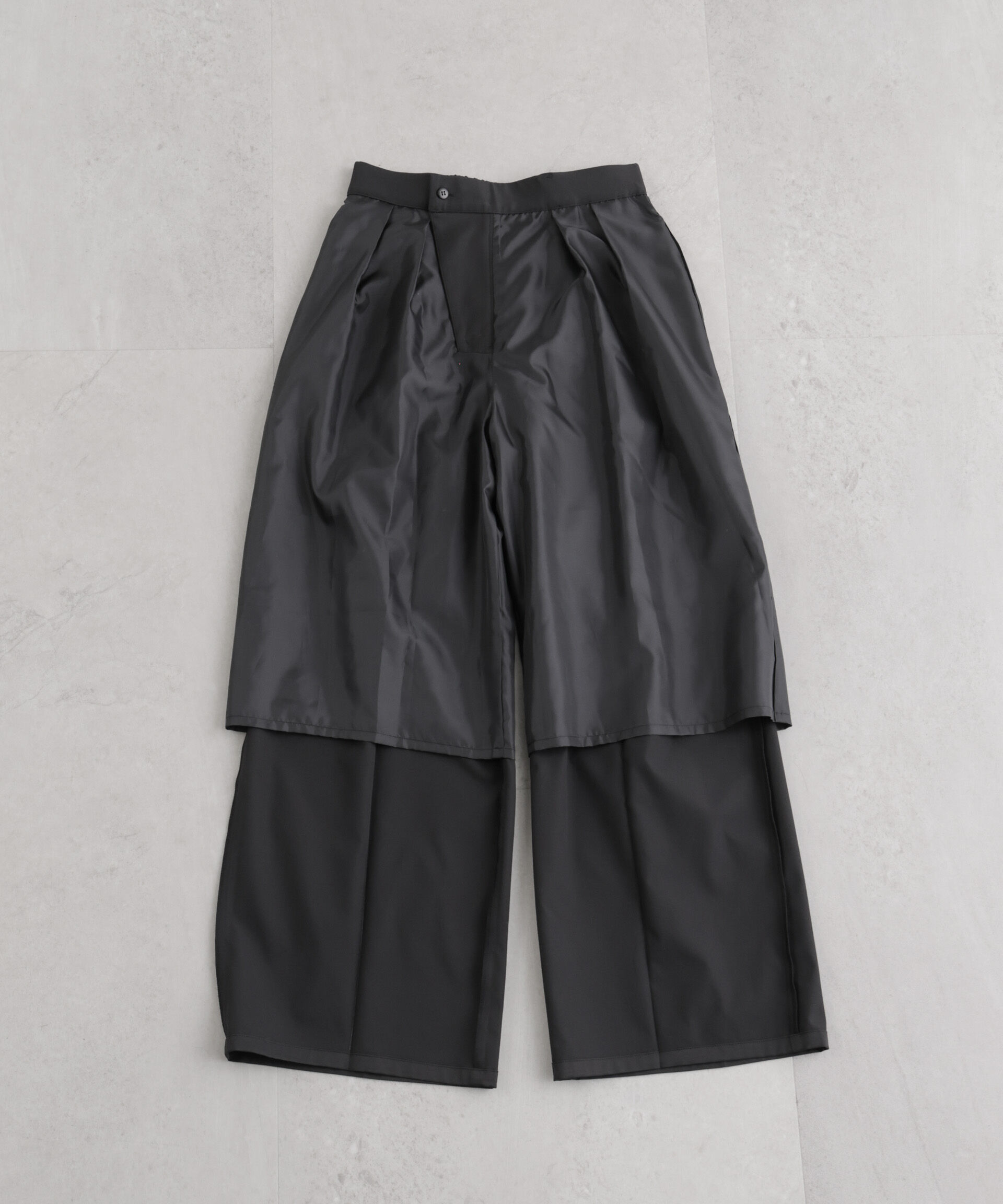 nano･universe「エバークリース加工タックワイドセンタープレスパンツ」|チノ|