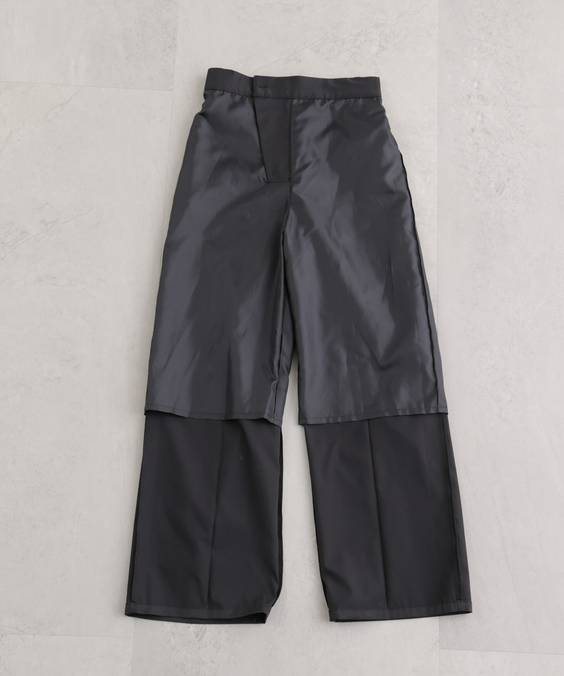 nano･universe「エバークリース加工ストレートセンタープレスパンツ」|チノ|