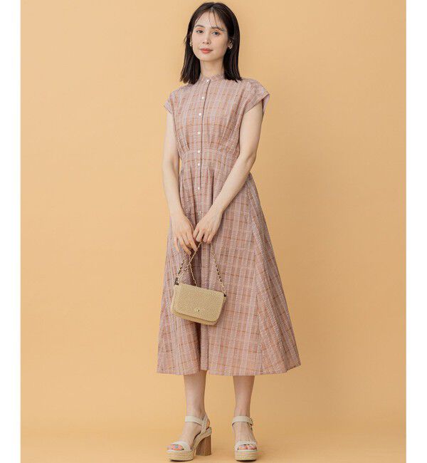 組曲「ラメシアーチェック ワンピース」|ワンピース|ピンク系3