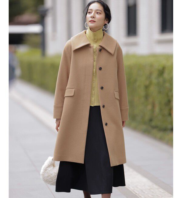 組曲「ウールモッサステンカラー コート」|ステンカラーコート|ベージュ系
