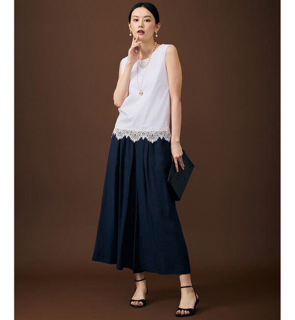 自由区「【累計3000枚突破の名品がアップデート・着回し力抜群】レース タンクトップ」|タンクトップ|